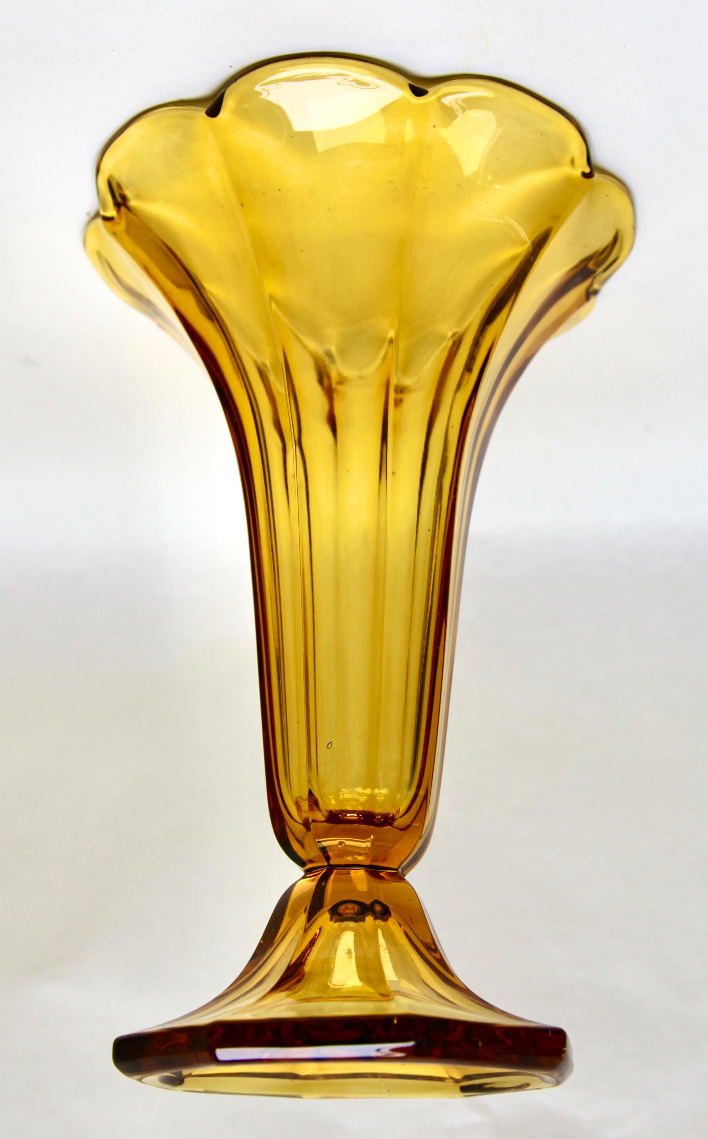 Belge Vase Art Déco Val Saint Lambert, Luxval, Modèle Americain Charles Graffart, 1934 en vente