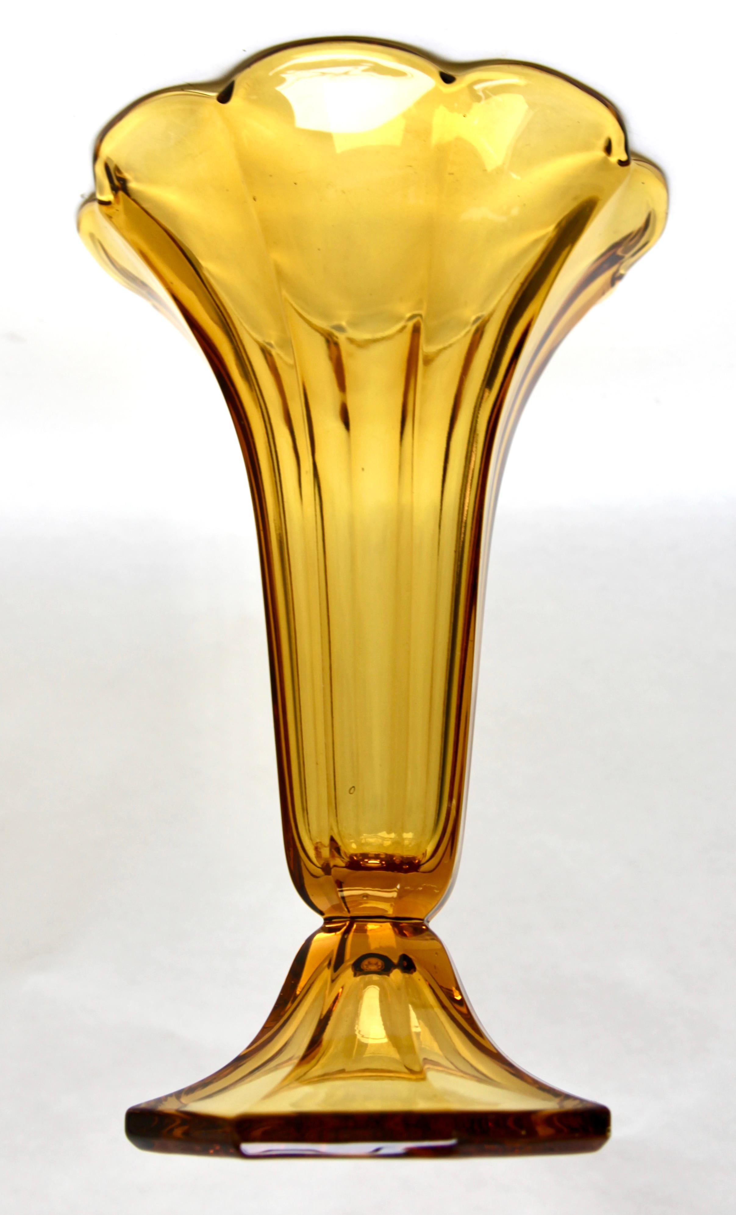 Moulé Vase Art Déco Val Saint Lambert, Luxval, Modèle Americain Charles Graffart, 1934 en vente