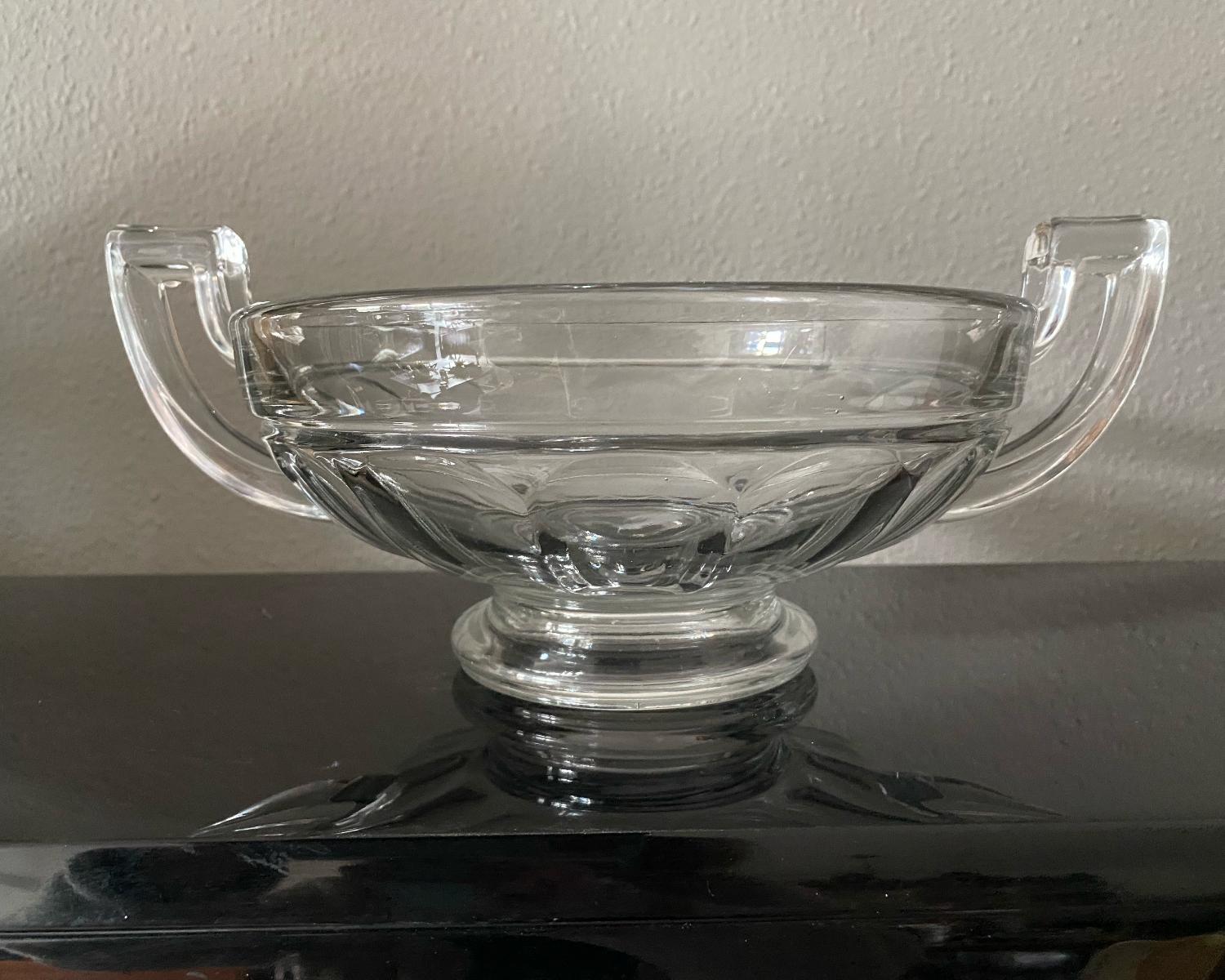 Molded Art Deco Val St. Lambert Luxval Coupe Noemie Bowl For Sale