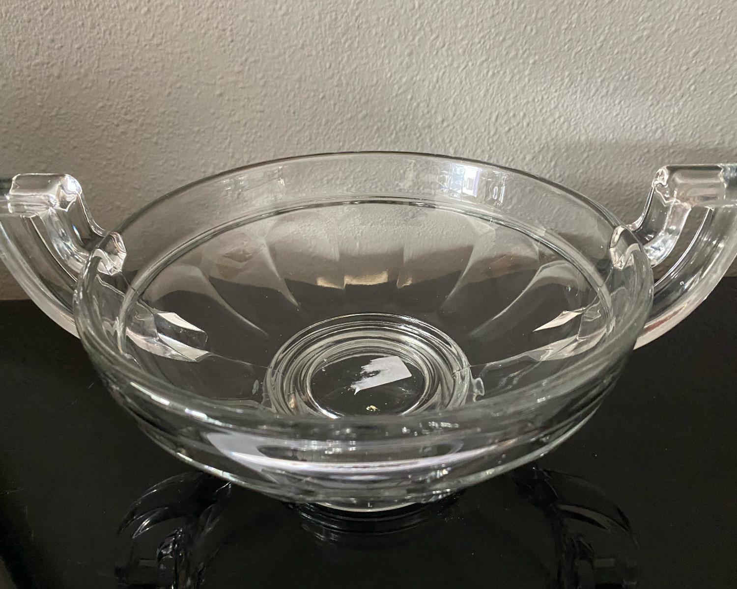 Art Deco Val St. Lambert Luxval Coupe Noemie Bowl In Good Condition For Sale In Waddinxveen, ZH