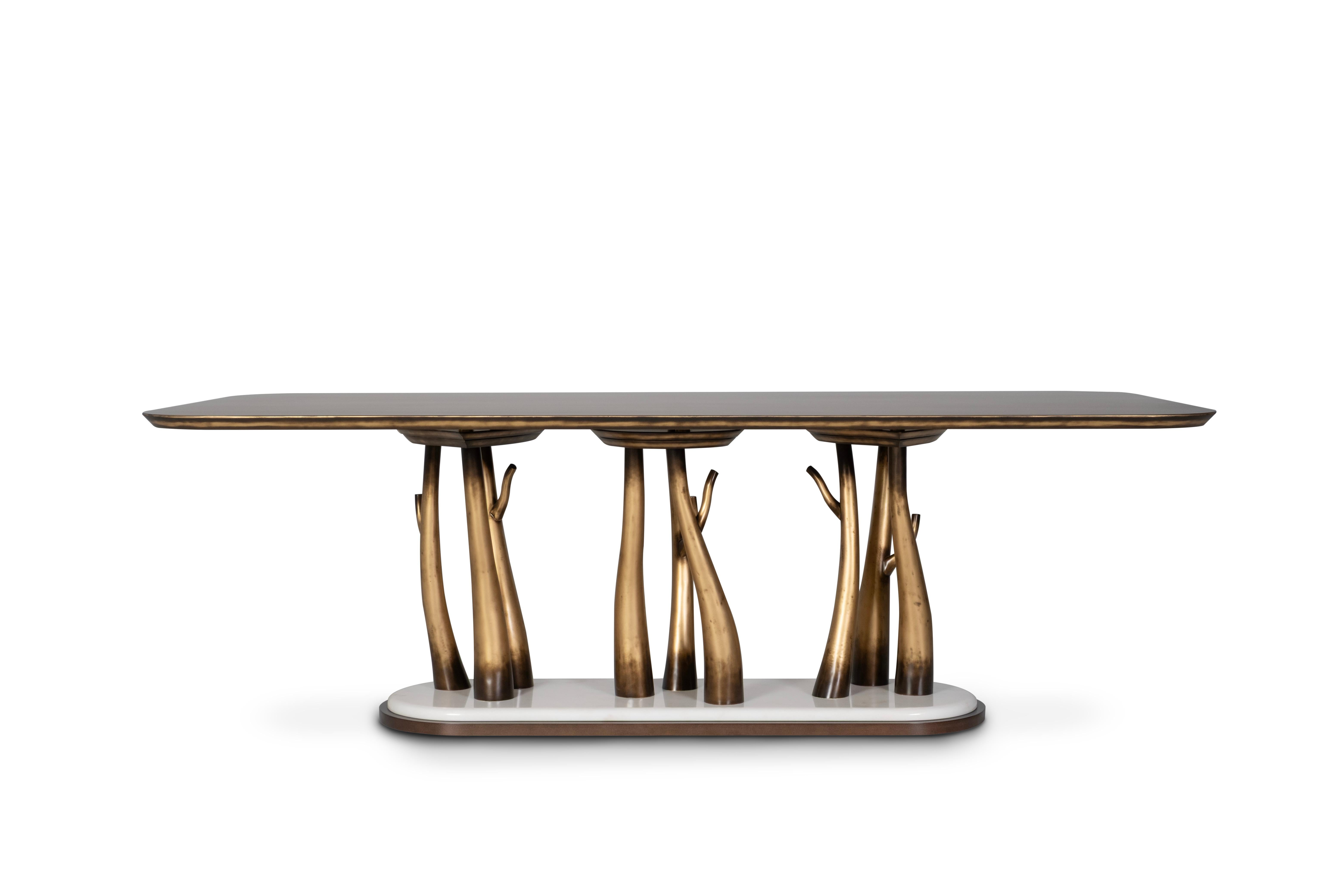 Portugais Table de salle à manger Art Déco Vallin Marbre Ebène Macassar Fait à la main Portugal Greenapple en vente