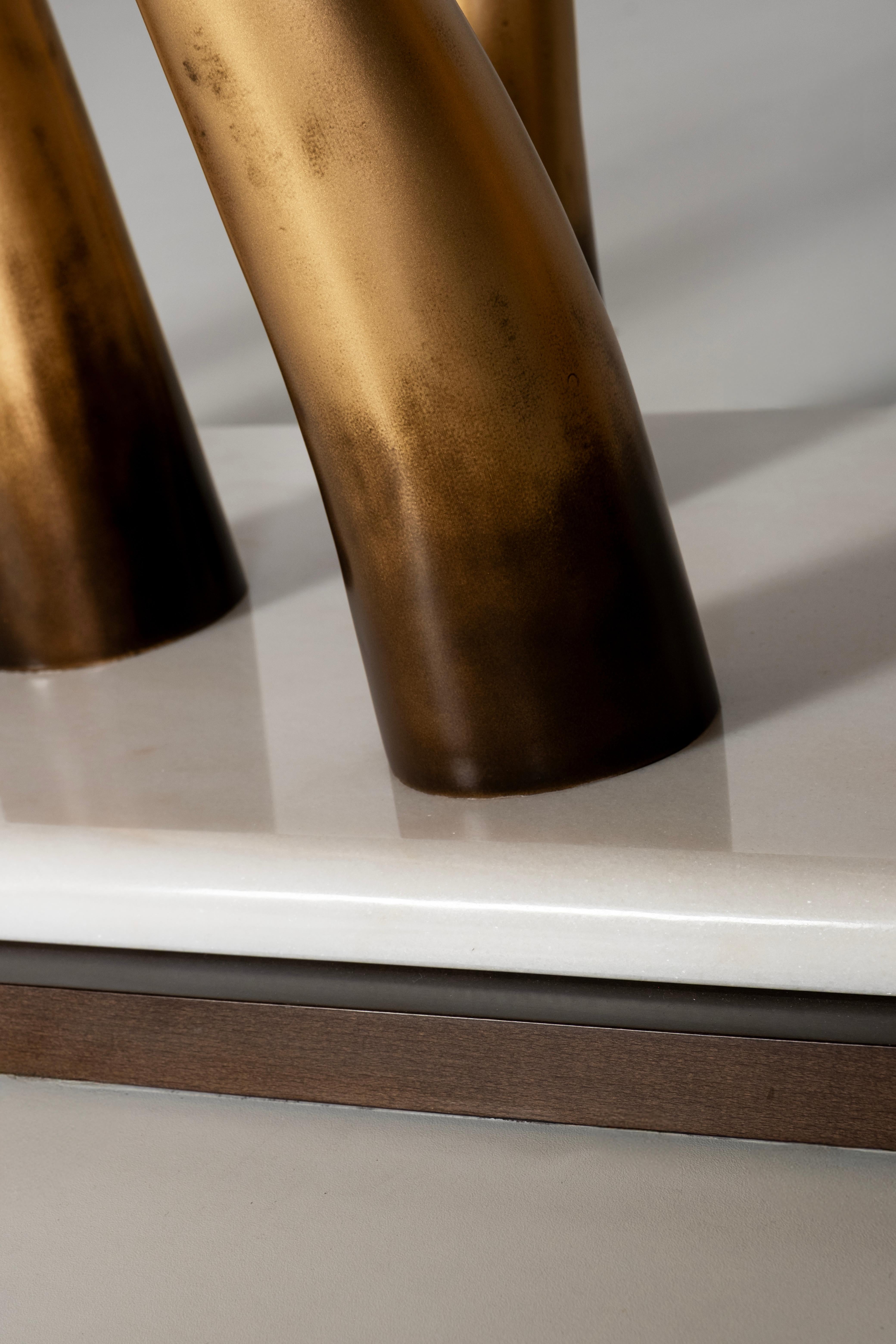 Ébène Table de salle à manger Art Déco Vallin Marbre Ebène Macassar Fait à la main Portugal Greenapple en vente