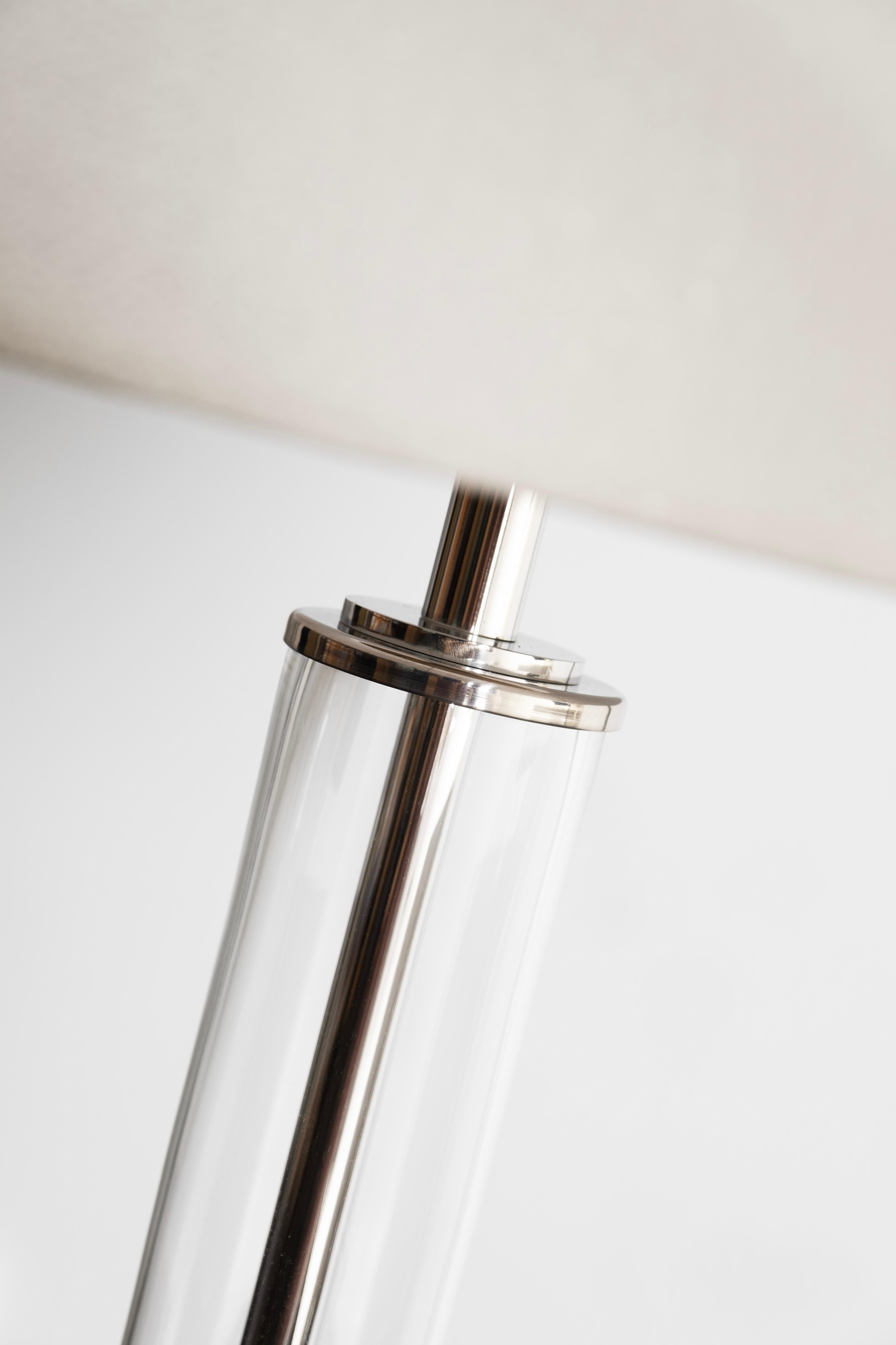 Contemporary Art Deco Valverde Floor Lamp Stainless Steel Pearl Handmade Portugal Greenapple For Sale
