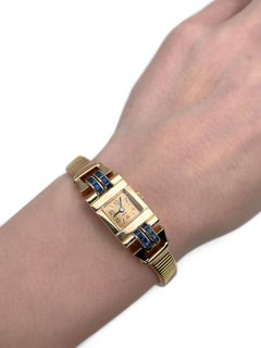 Art Deco Van Cleef & Arpels 18 Karat Gold Sapphire Lady Wrist Watch