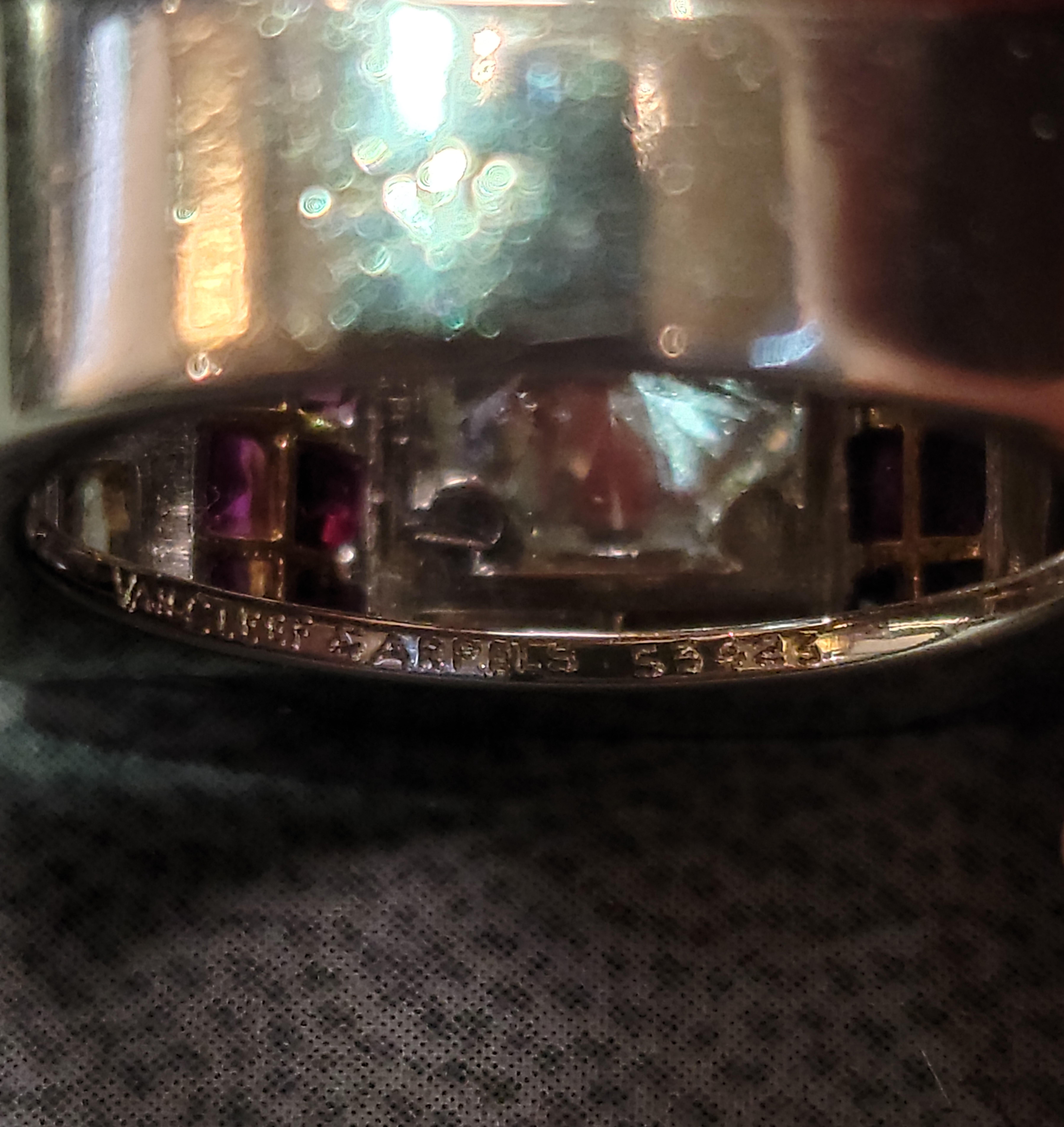 Art-Déco-Ring von Van Cleef & Arpels mit Diamant und Rubin im Angebot 4