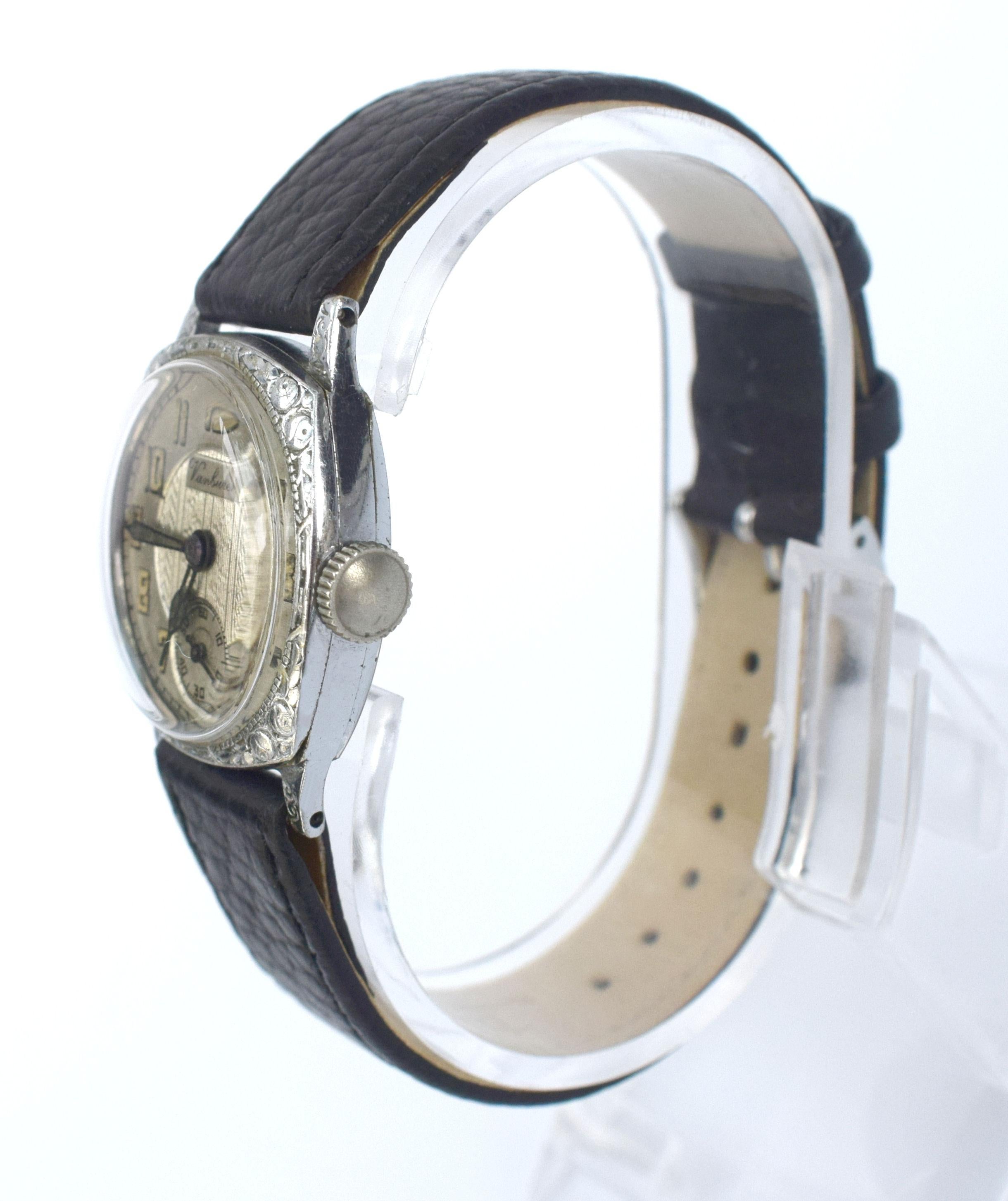 Art Deco Vanburen Gents Manual Wristwatch, circa 1930s In Good Condition In Westward ho, GB