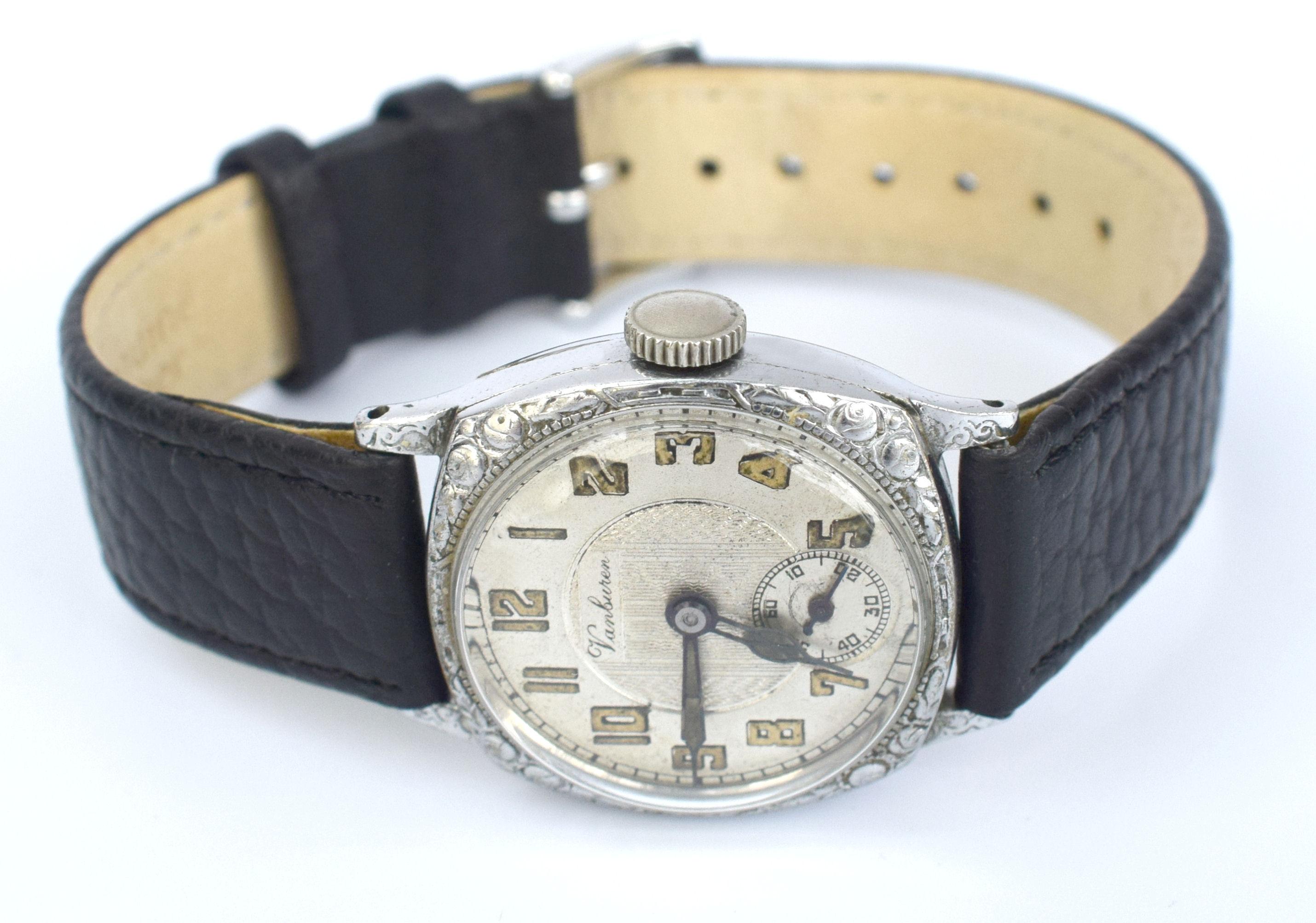 Men's Art Deco Vanburen Gents Manual Wristwatch, circa 1930s