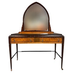 Art Deco Eitelkeit von J. B. Van Sciver mit Parkettintarsien und Wolkenkratzermotiven