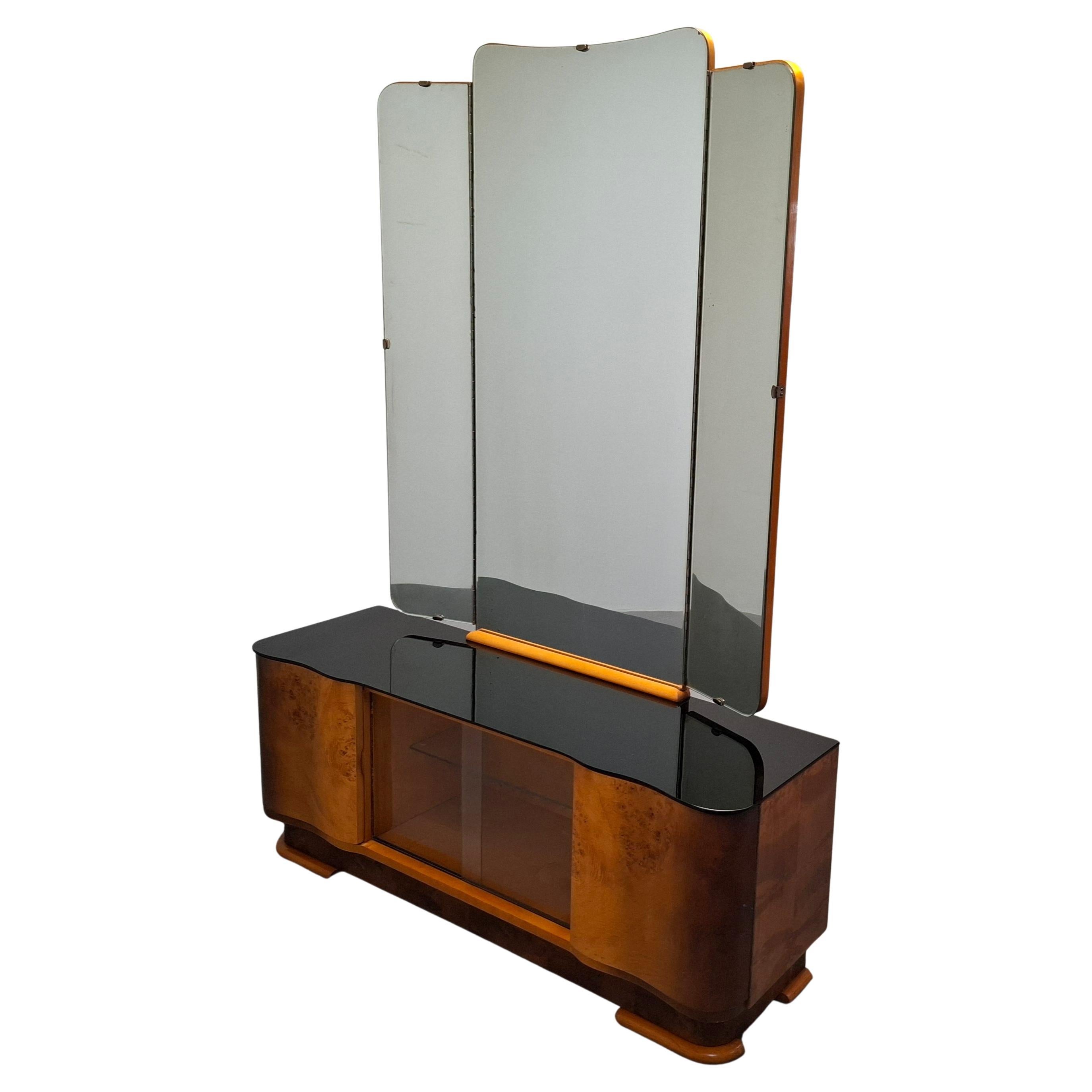 Art Deco Vanity Cabinet Attributed to Jindřich Halabala, Czechoslovakia, 1930s For Sale