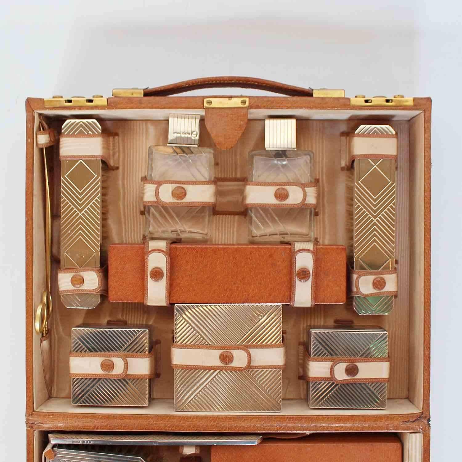 Asprey Art Deco Vanity Case In Excellent Condition In Forest Row, East Sussex