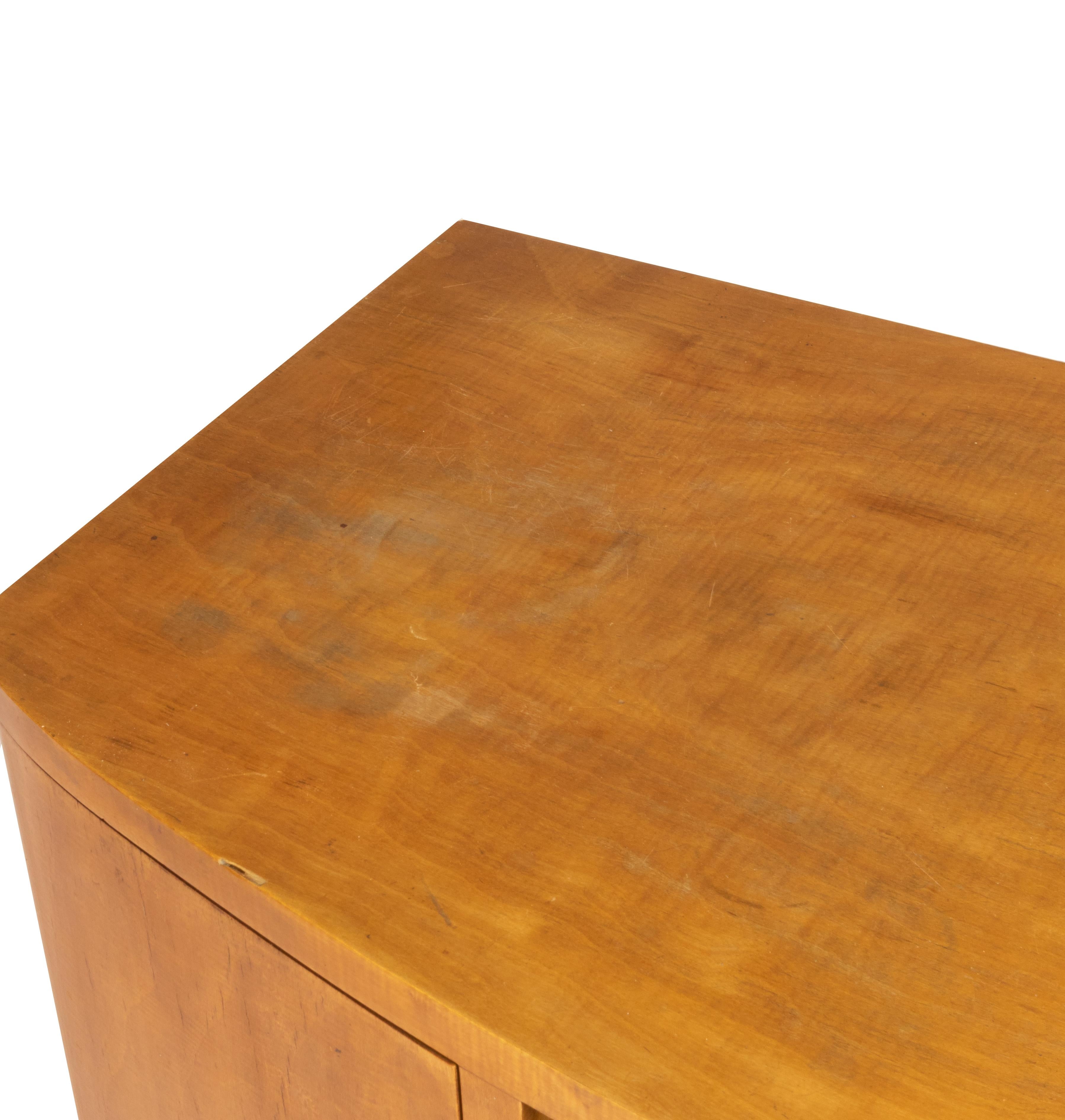 Art Deco Vanity Dressing Console Table With Round Mirror, 20th Century For Sale 11