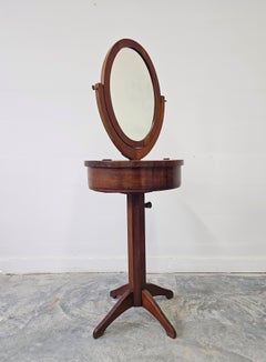 Art Deco Vanity for Men or Shaving Stand with a Mirror done in Mahogany