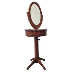 Antique Art Deco Vanity for Men or Shaving Stand with a Mirror done in Mahogany