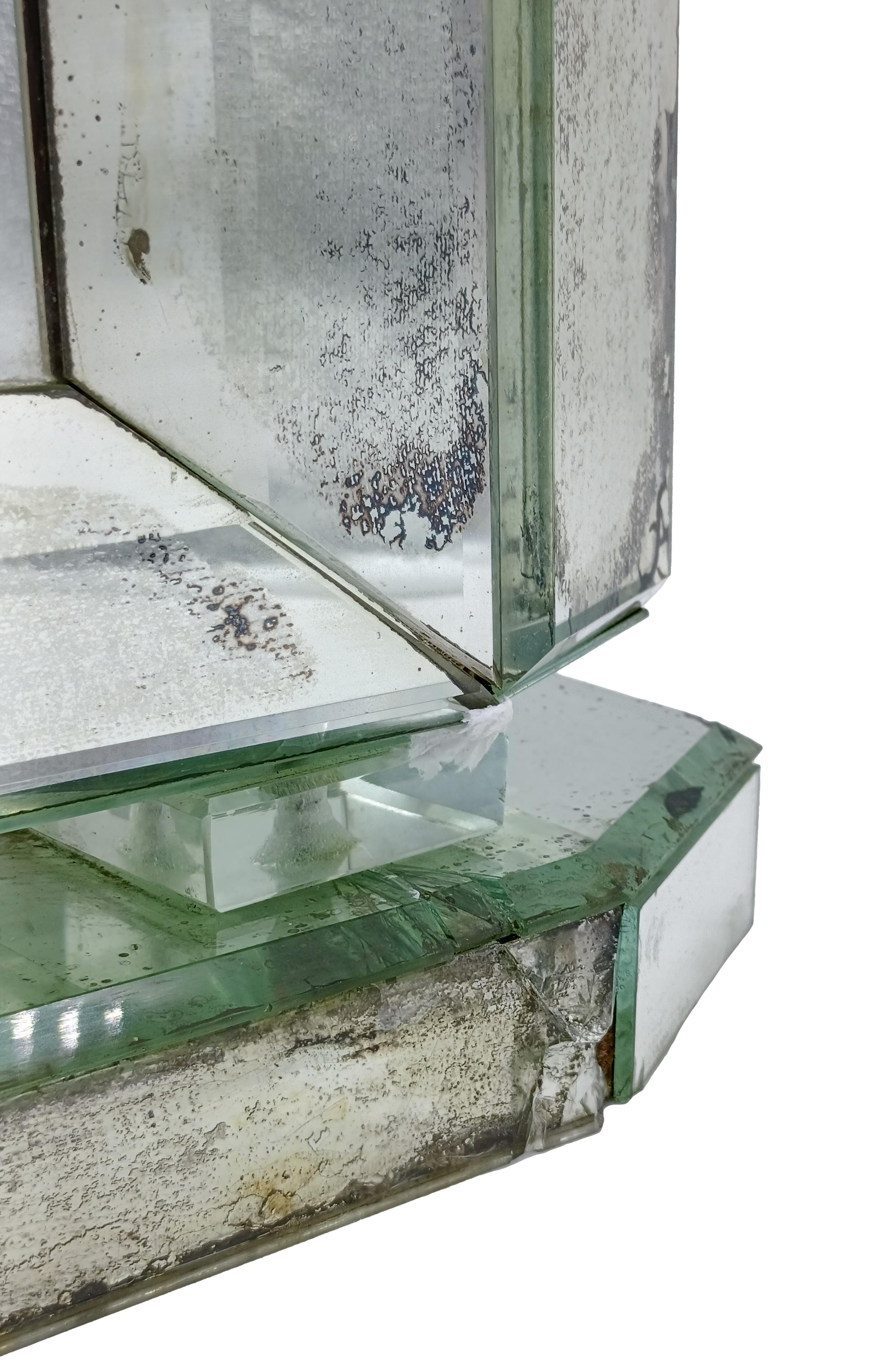 Verre Vanité Art Déco  Miroir, Italie 1940s en vente