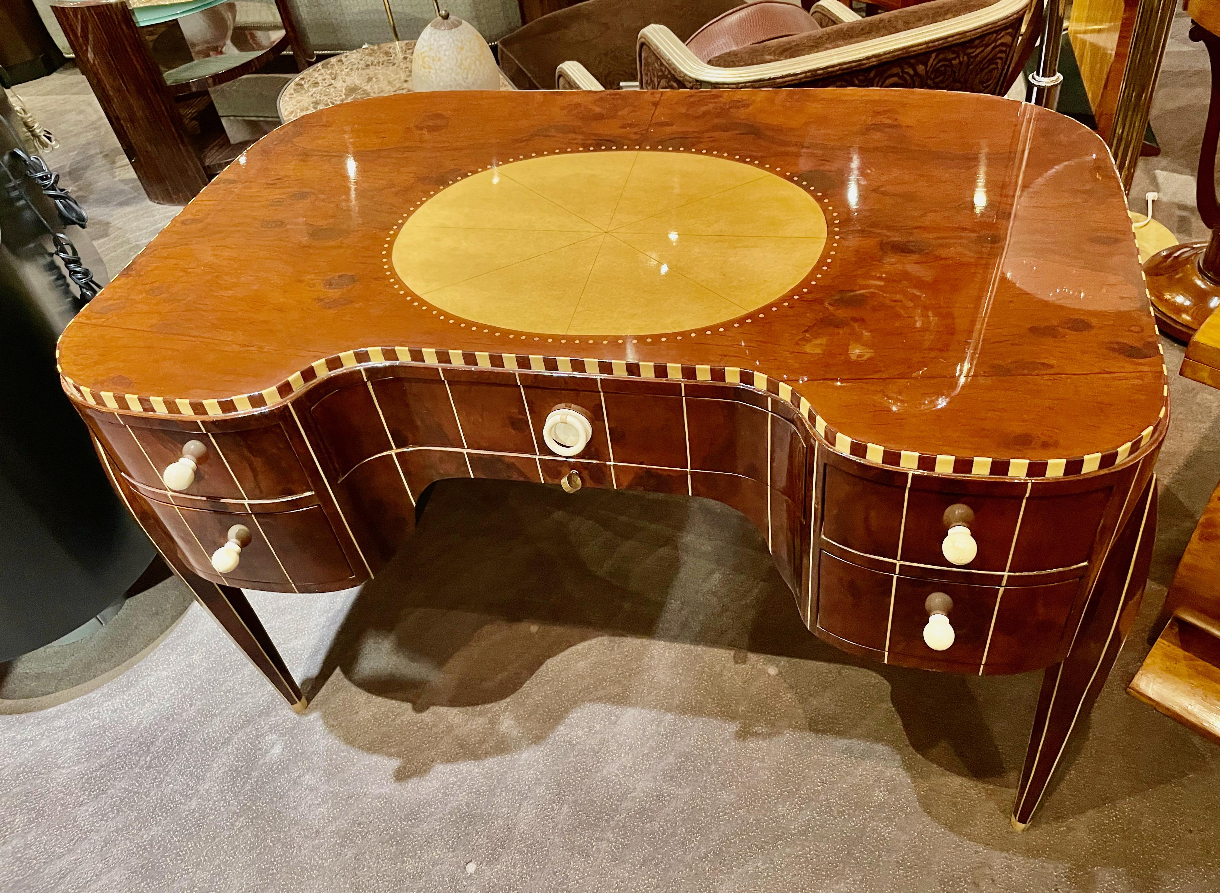 Art Deco Vanity Table or Desk After Style of Ruhlmann For Sale 1