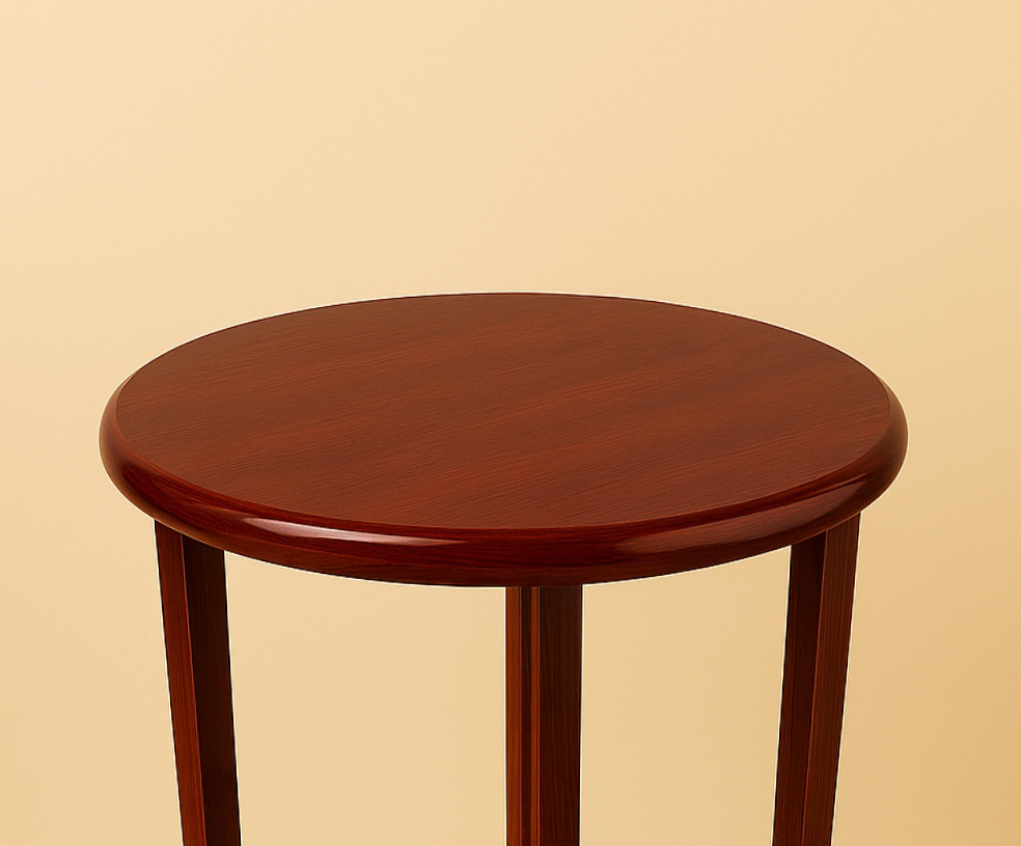 French Art Deco Varnish Pedestal Table, 20th Century For Sale