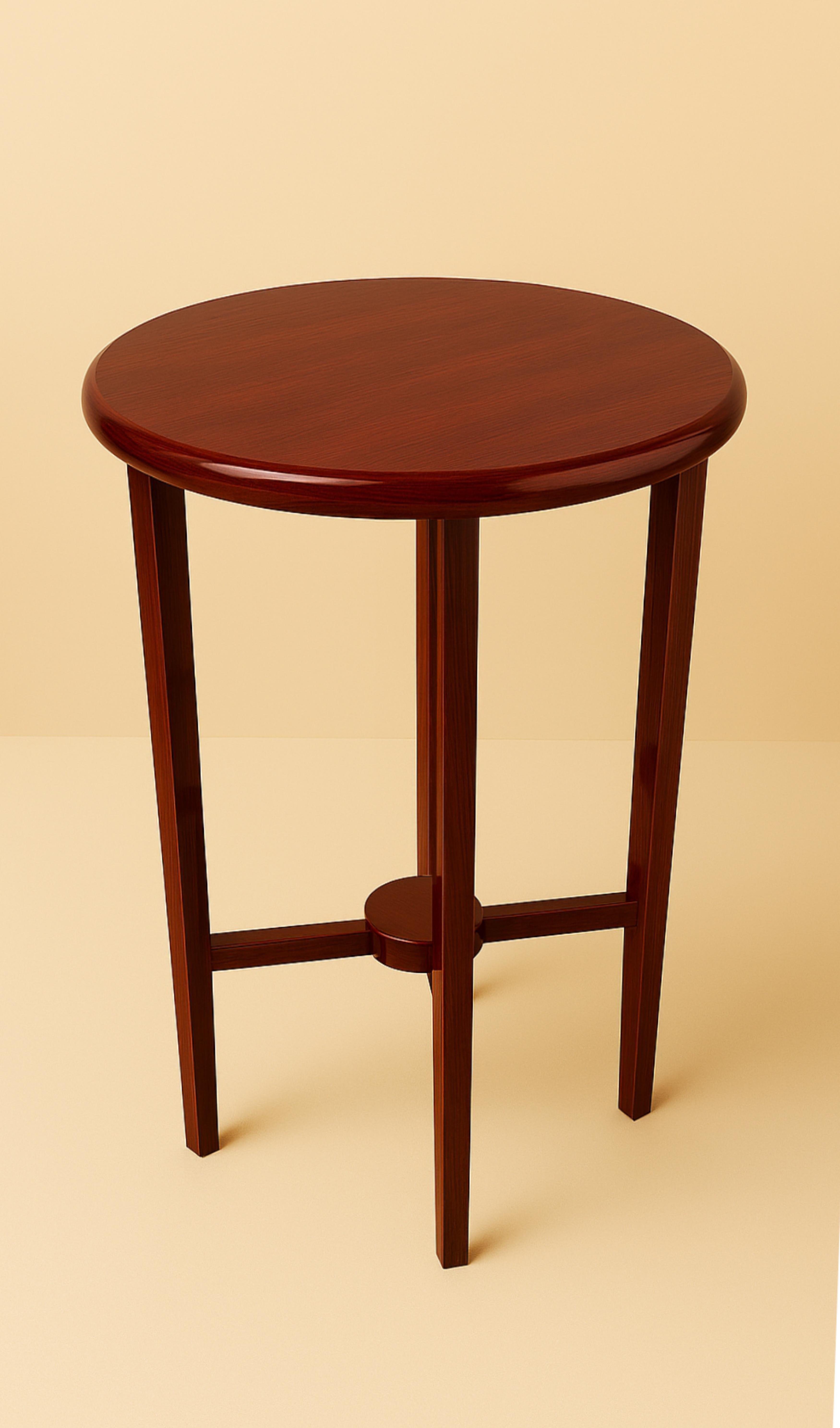Art Deco Varnish Pedestal Table, 20th Century In Fair Condition For Sale In Lisbon, PT