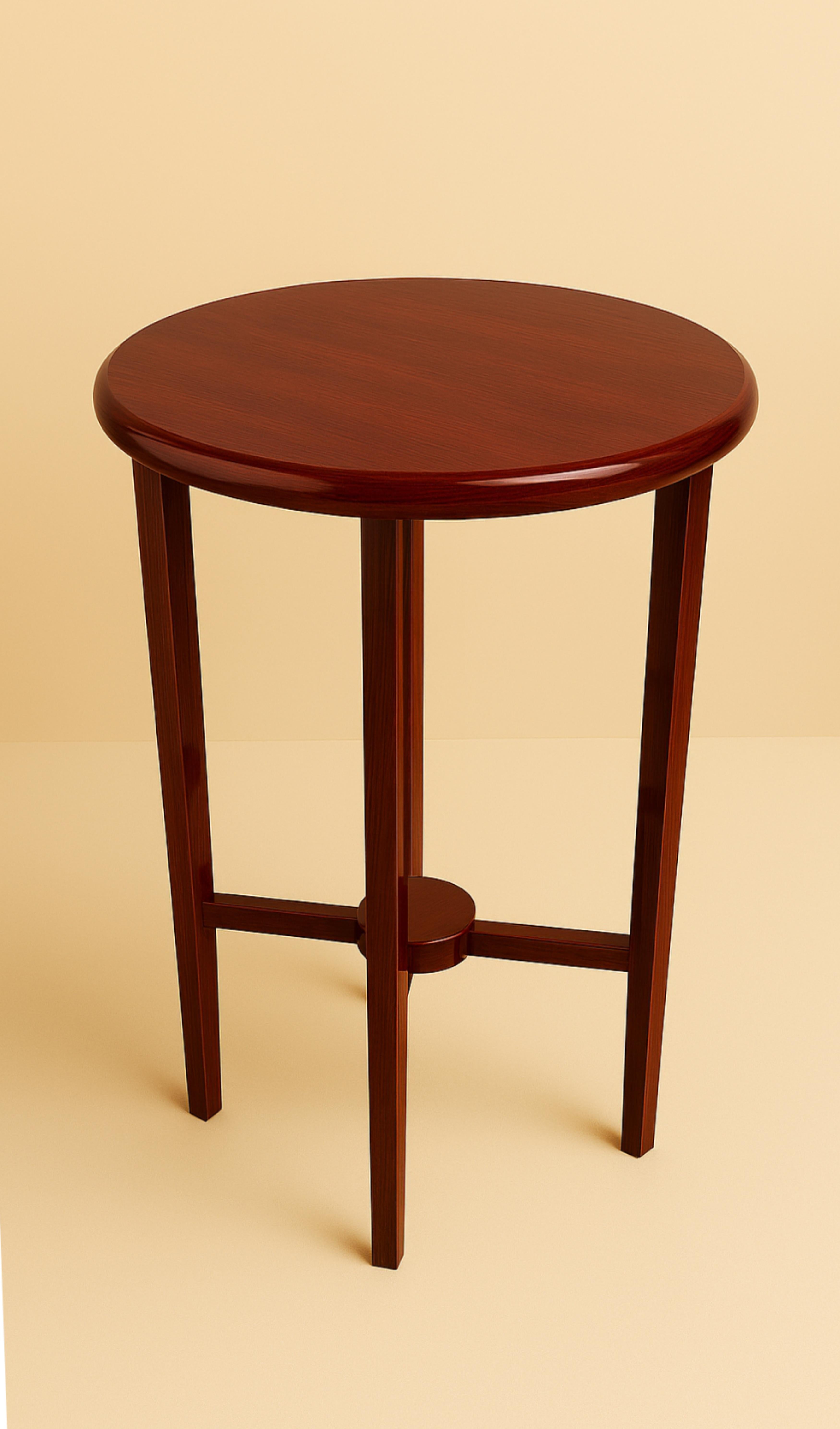Pine Art Deco Varnish Pedestal Table, 20th Century For Sale