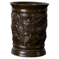 Art Deco Vase '159' in Disco Metal by Just Andersen, Denmark, 1930s