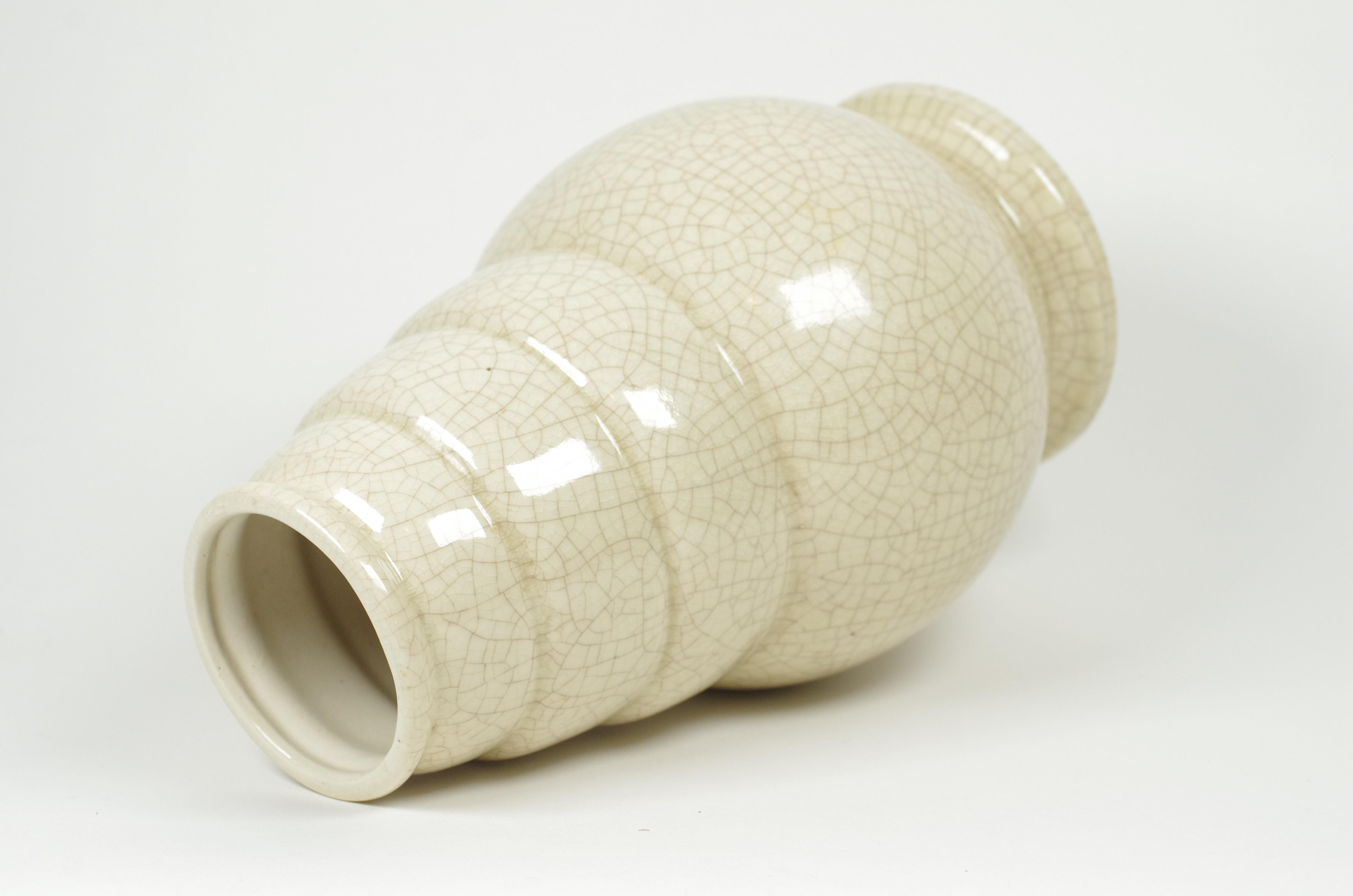 Earthenware Art Deco Vase - Auguste Mouzin et Cie