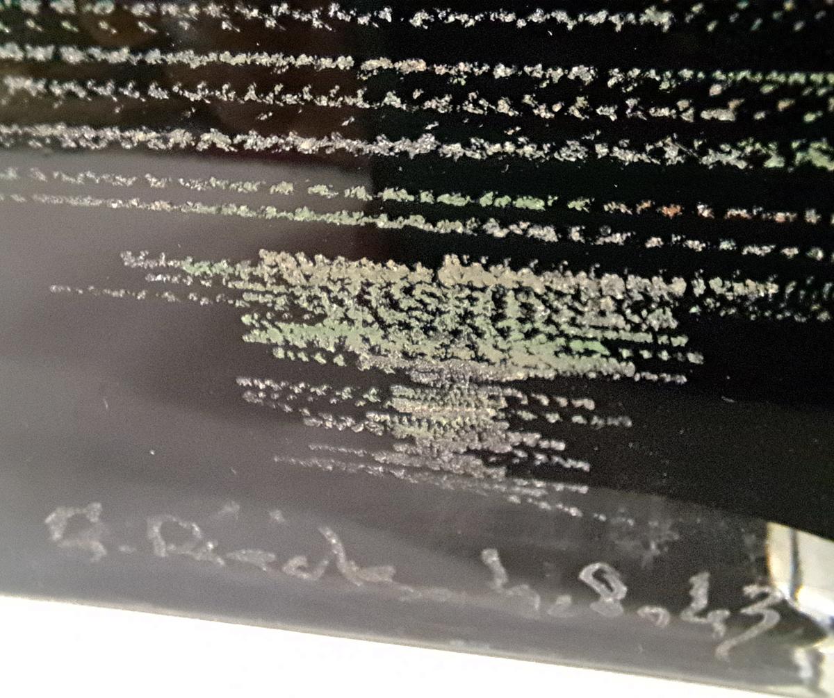 Vaso Art Deco di Anatole Riecke in vetro nero anni '30 In condizioni buone in vendita a St. Leonards-On-Sea, GB