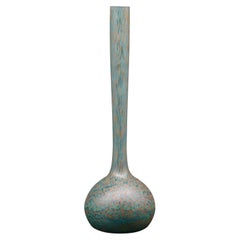 Art Deco Vase by André Delatte, Mottled Glass, France, 1920s Design
