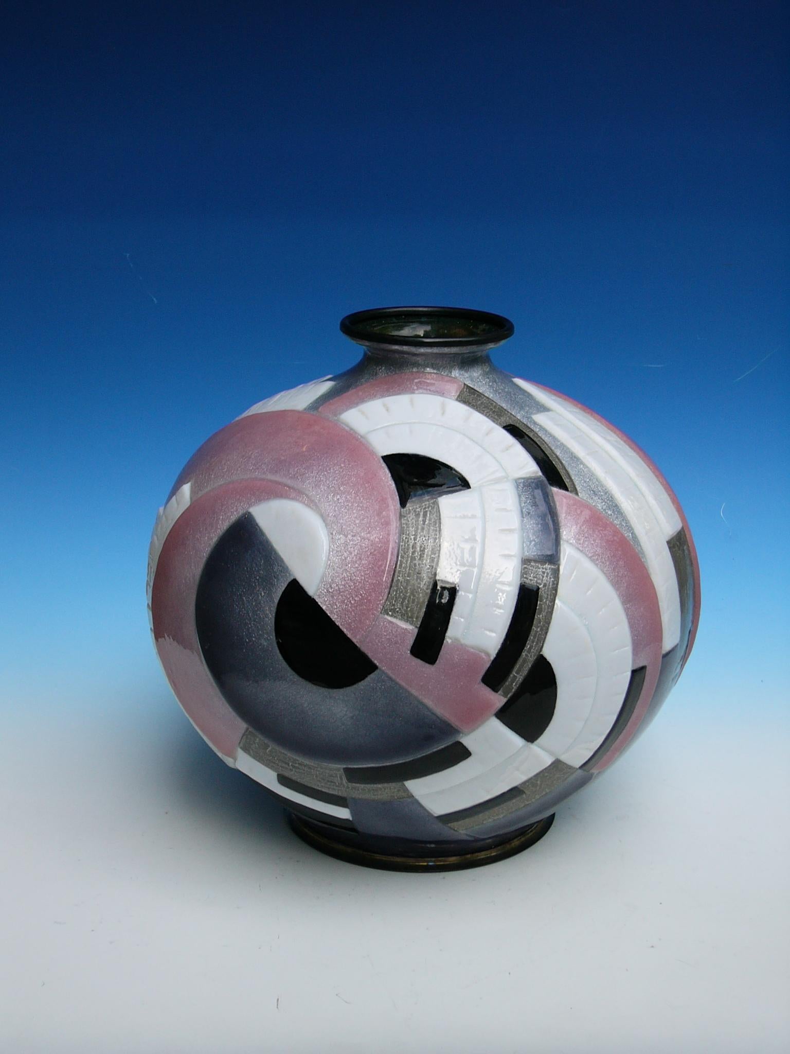 French Art Deco Vase by Camille Fauré For Sale
