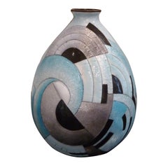 Art Deco Enameled Copper Vase by Camille Fauré