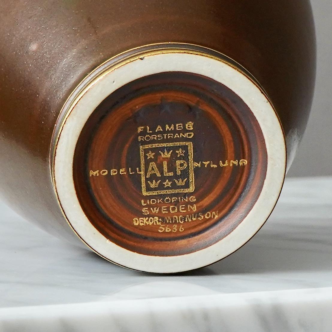 Art Deco Vase by Gunnar Nylund for ALP, Sweden, 1930s 3