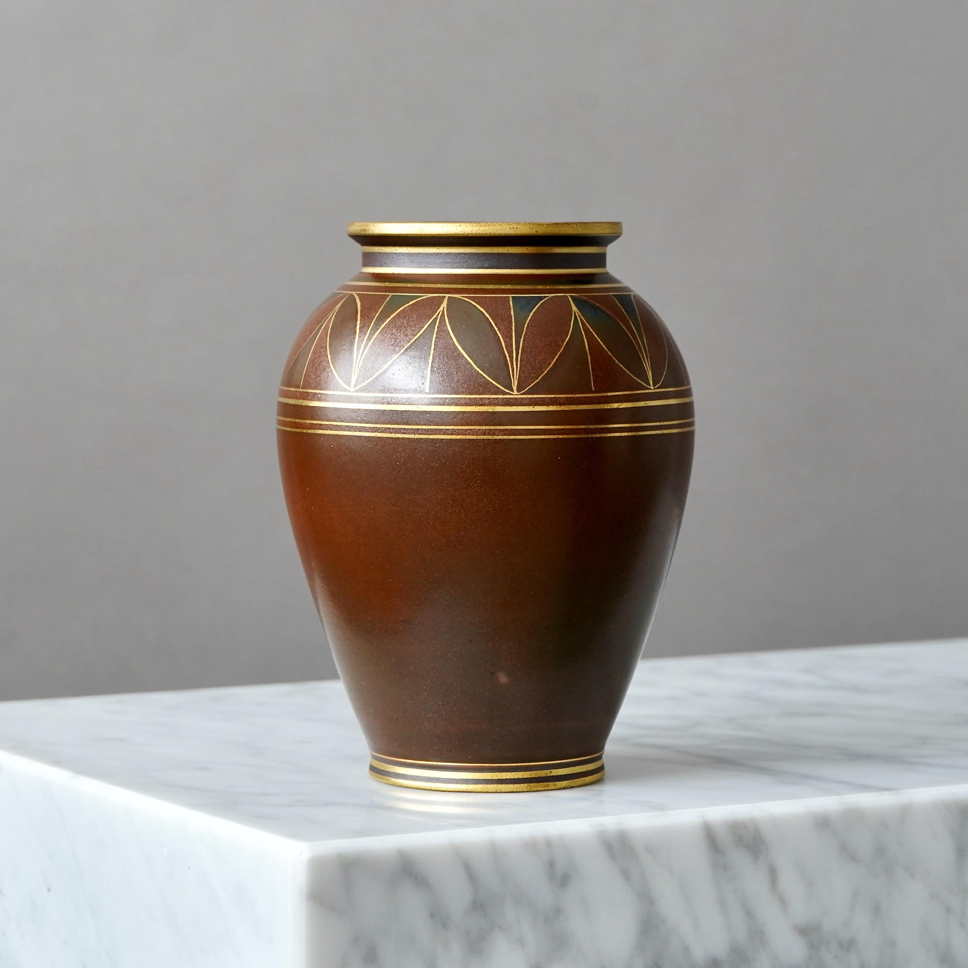 20th Century Art Deco Vase by Gunnar Nylund for ALP, Sweden, 1930s
