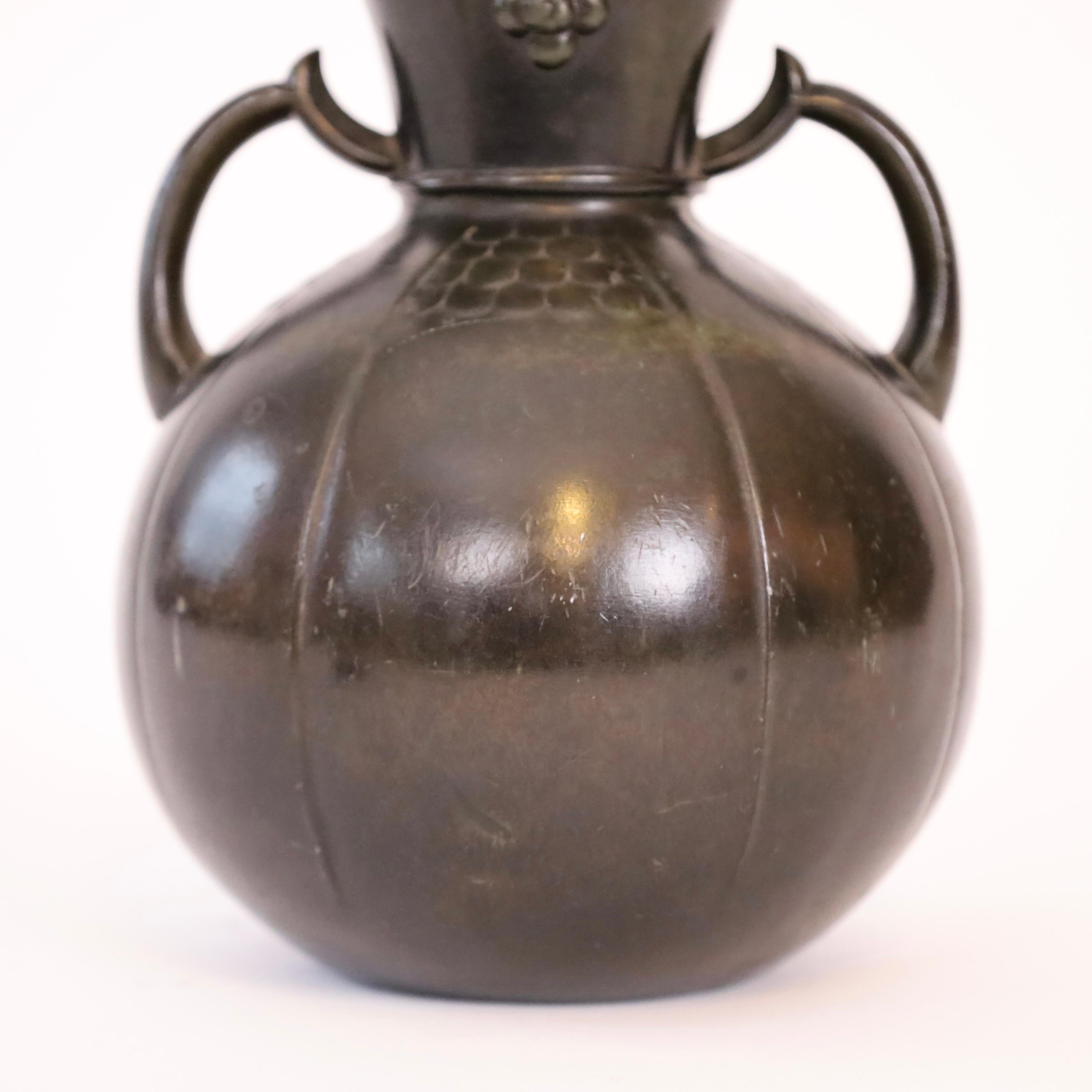 Art-déco-Vase von Just Andersen, 1920er Jahre, Dänemark im Angebot 4
