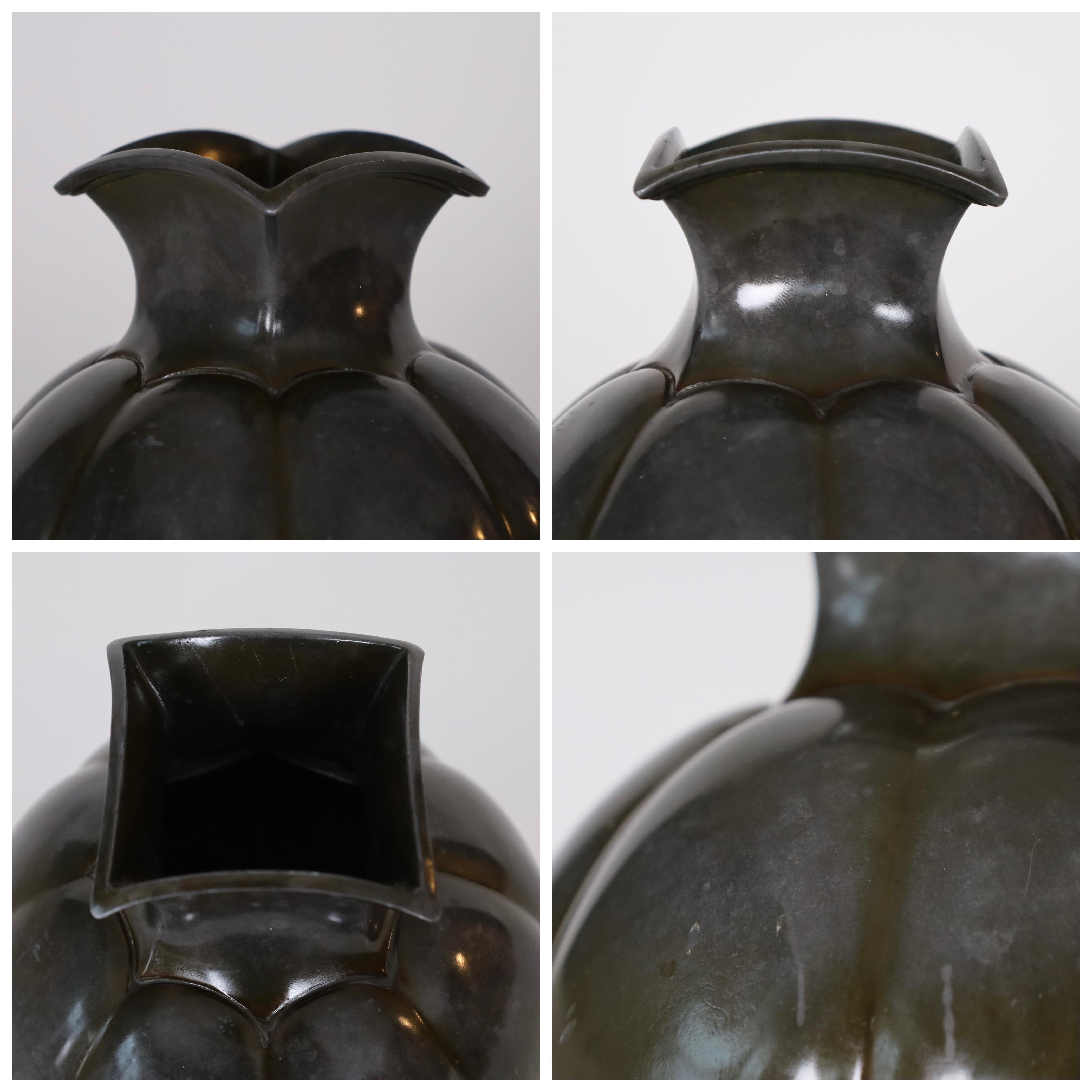 Art Deco Vase by Just Andersen, 1930s, Denmark For Sale 5