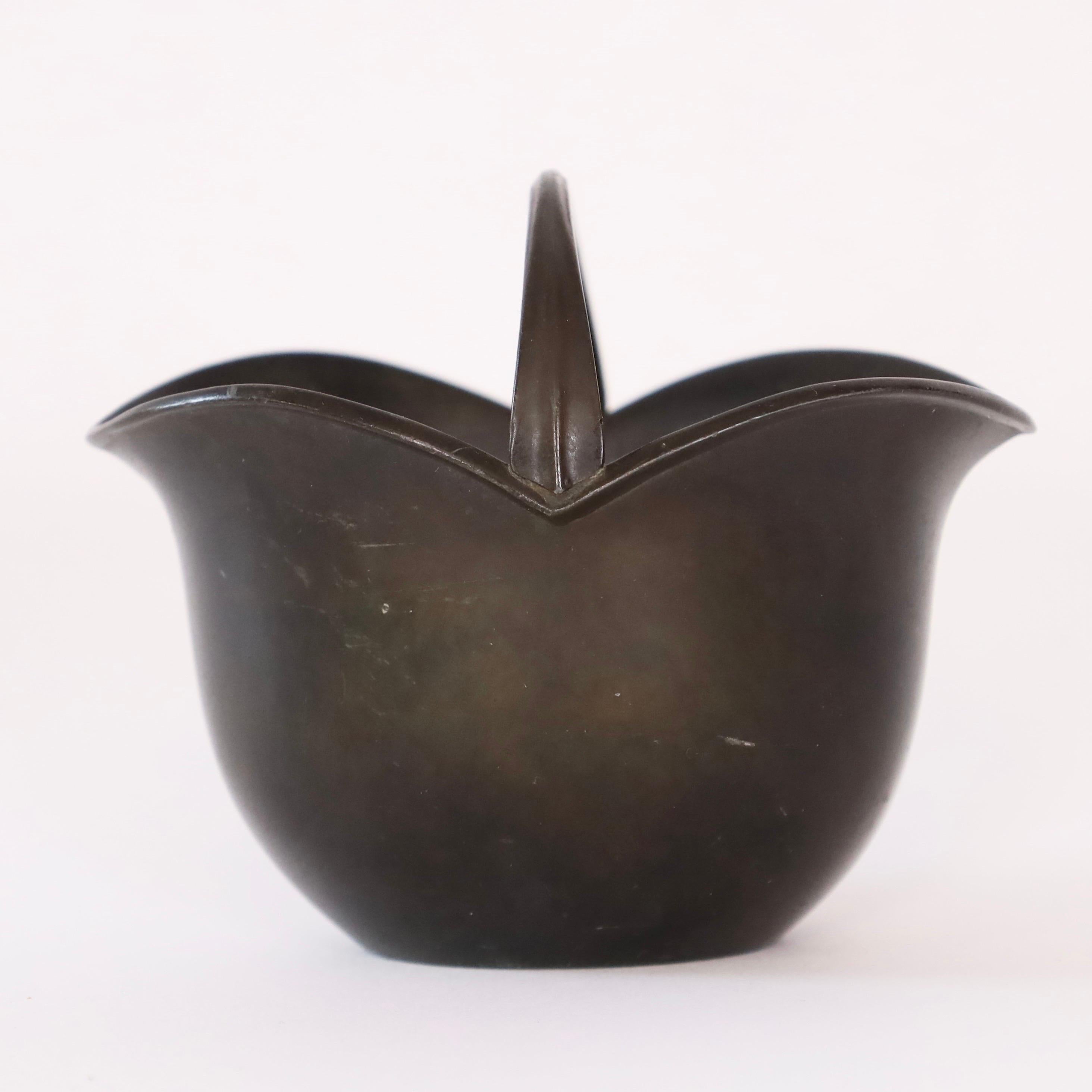 Metal Art Deco Vase by Just Andersen, 1930s, Denmark For Sale