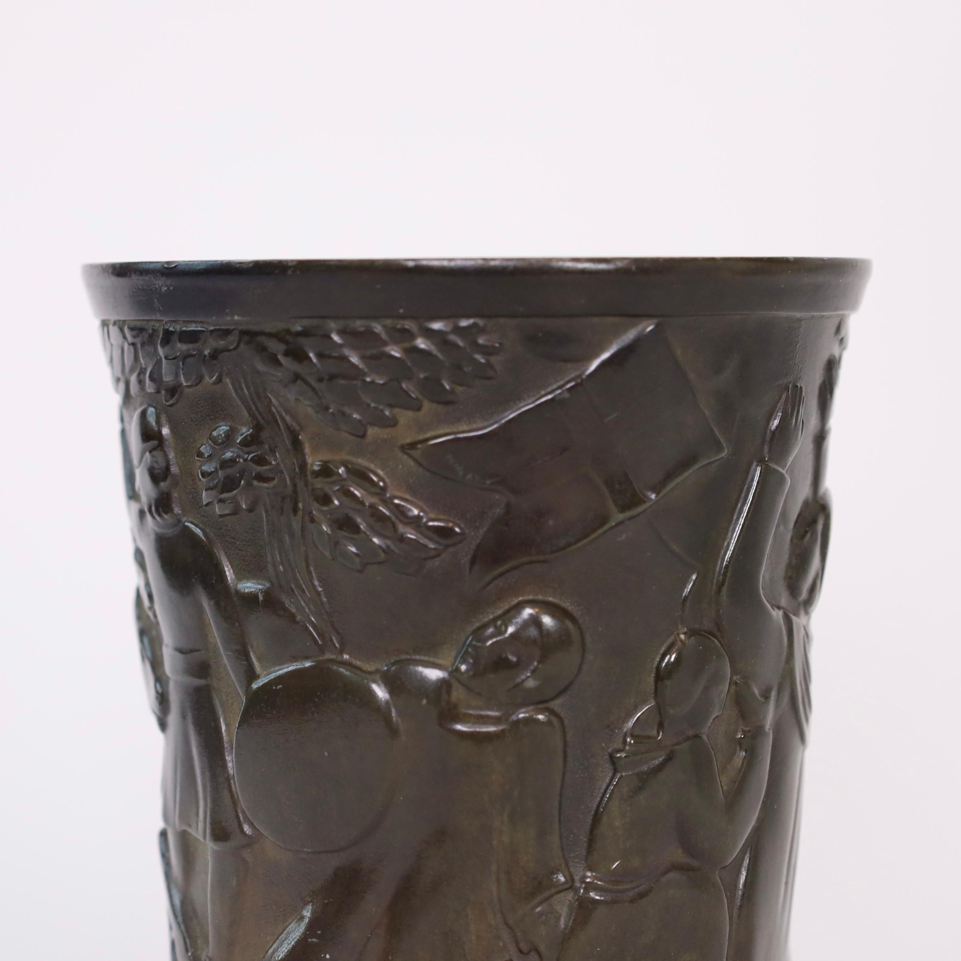 Vaso Art déco di Just Andersen, anni '1940, Danimarca in vendita 5
