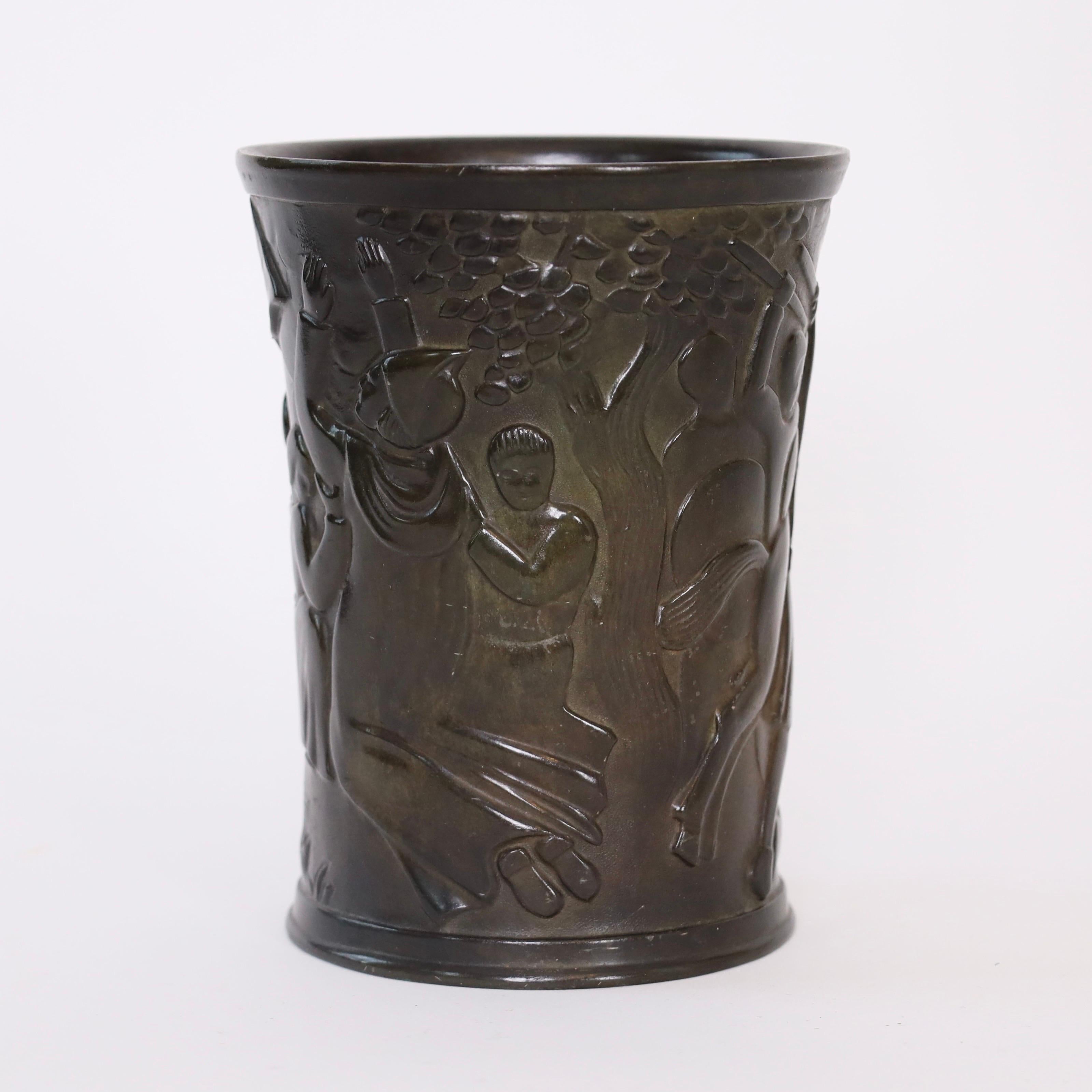 Vaso Art déco di Just Andersen, anni '1940, Danimarca in vendita 3