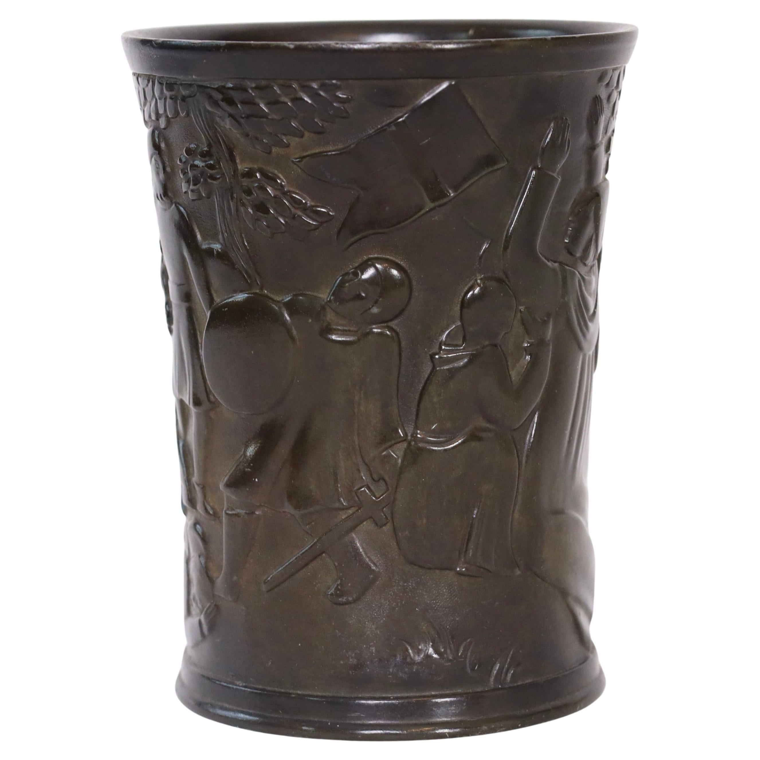 Vaso Art déco di Just Andersen, anni '1940, Danimarca