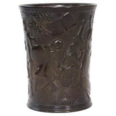 Art Deco Diskometal Vase by Just Andersen, 1940s, Denmark