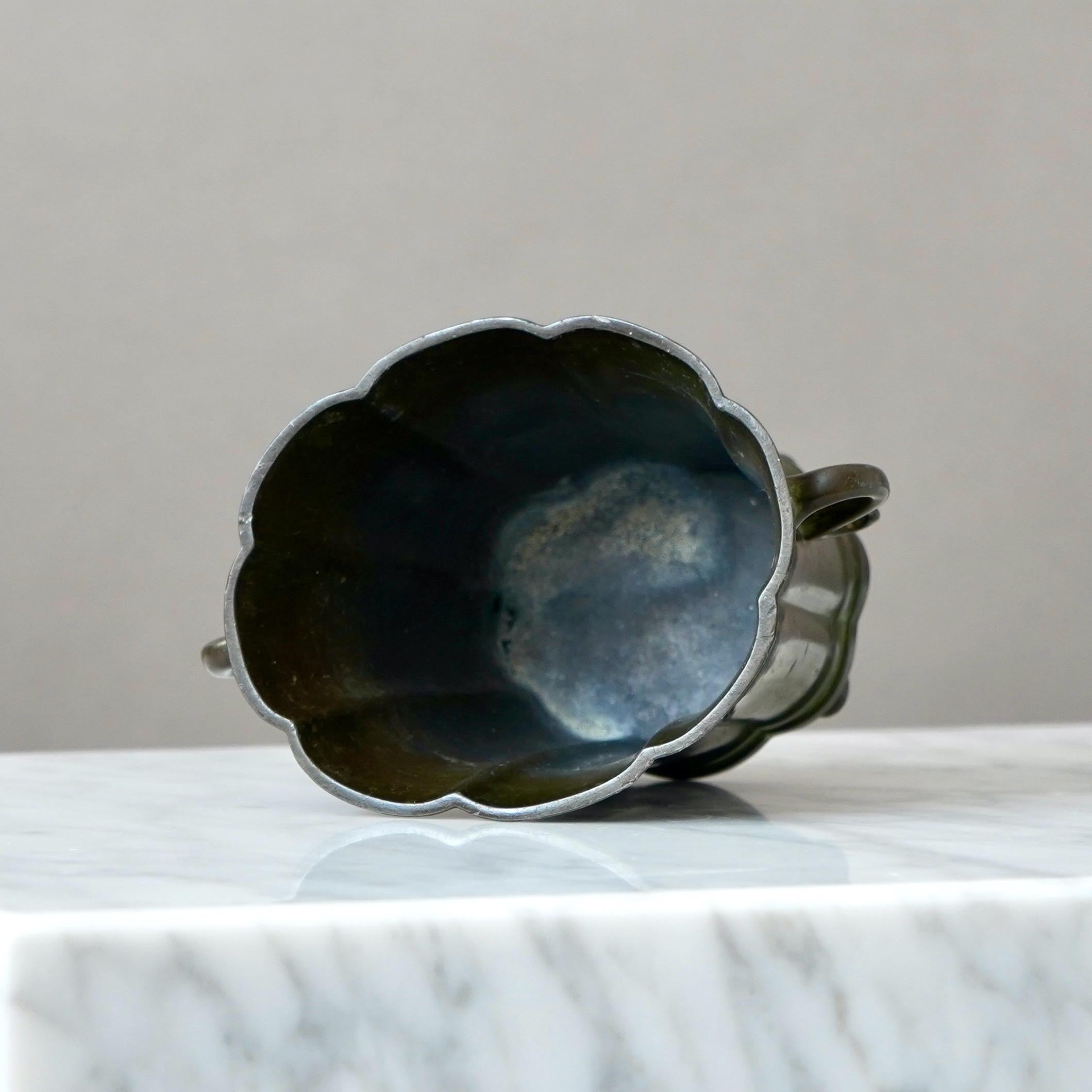 Cast Art Deco Vase by Just Andersen, Denmark, 1930s For Sale