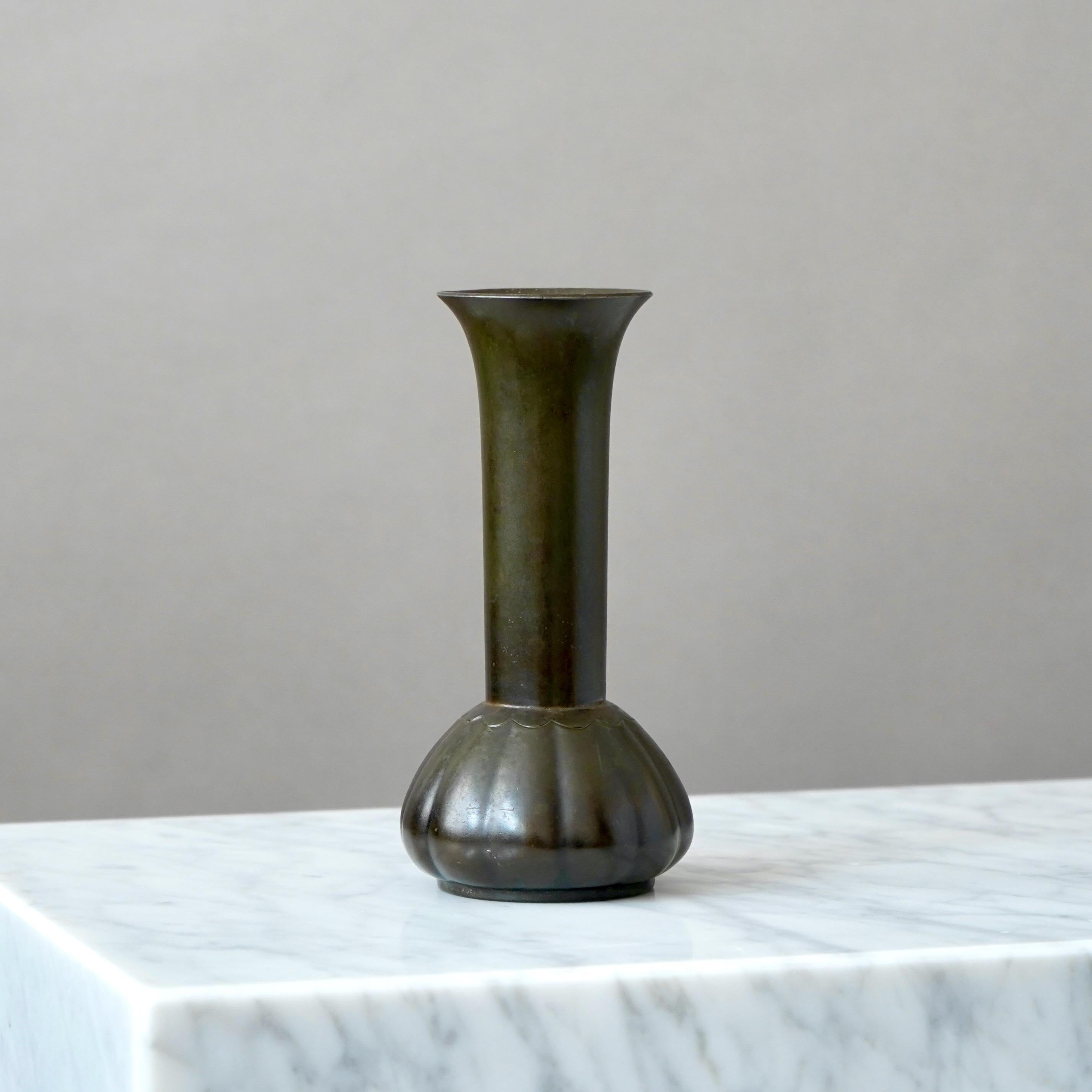 Art Deco Vase by Just Andersen, Denmark, 1930s In Good Condition For Sale In Malmö, SE