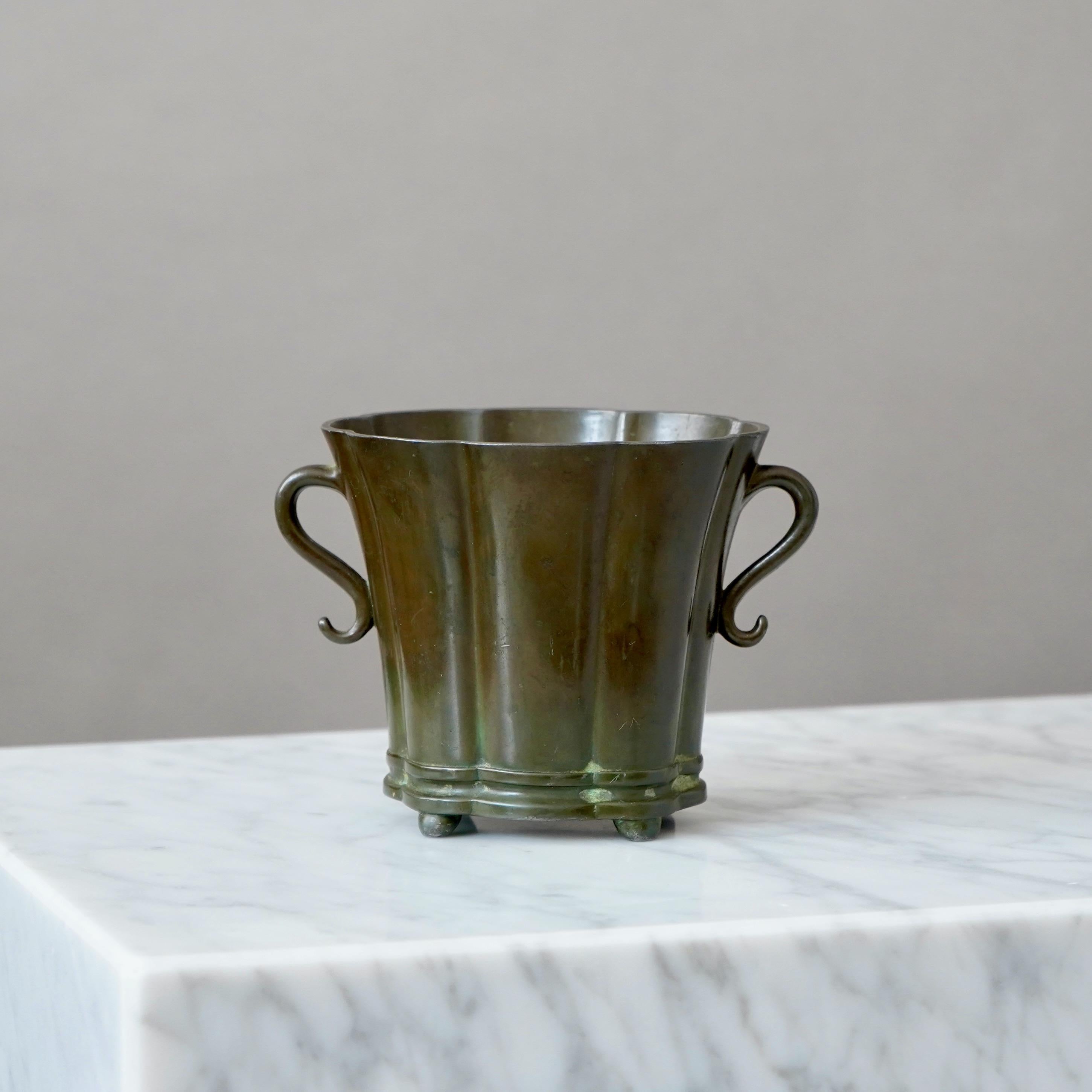 Art Deco Vase by Just Andersen, Denmark, 1930s In Good Condition For Sale In Malmö, SE