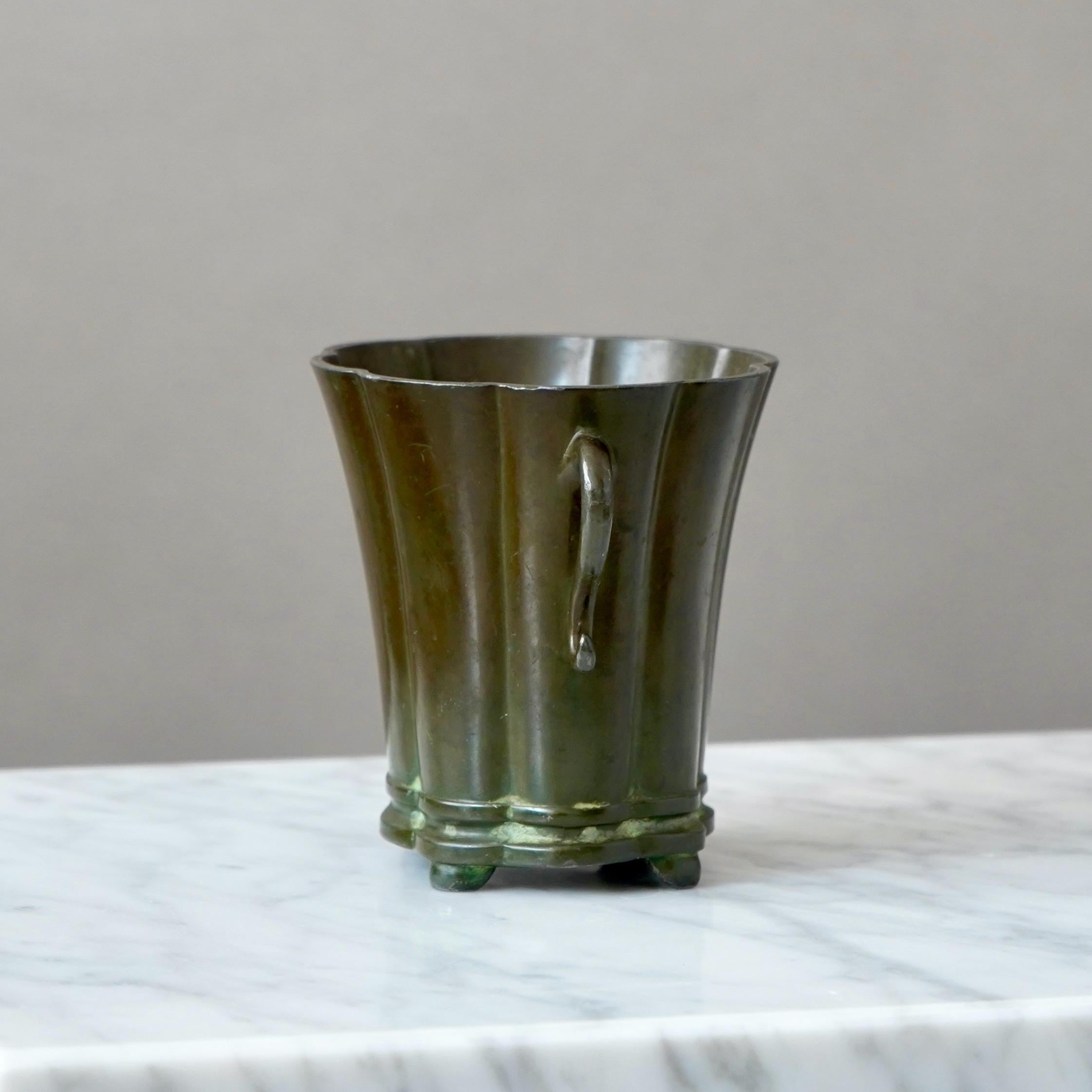 20th Century Art Deco Vase by Just Andersen, Denmark, 1930s For Sale
