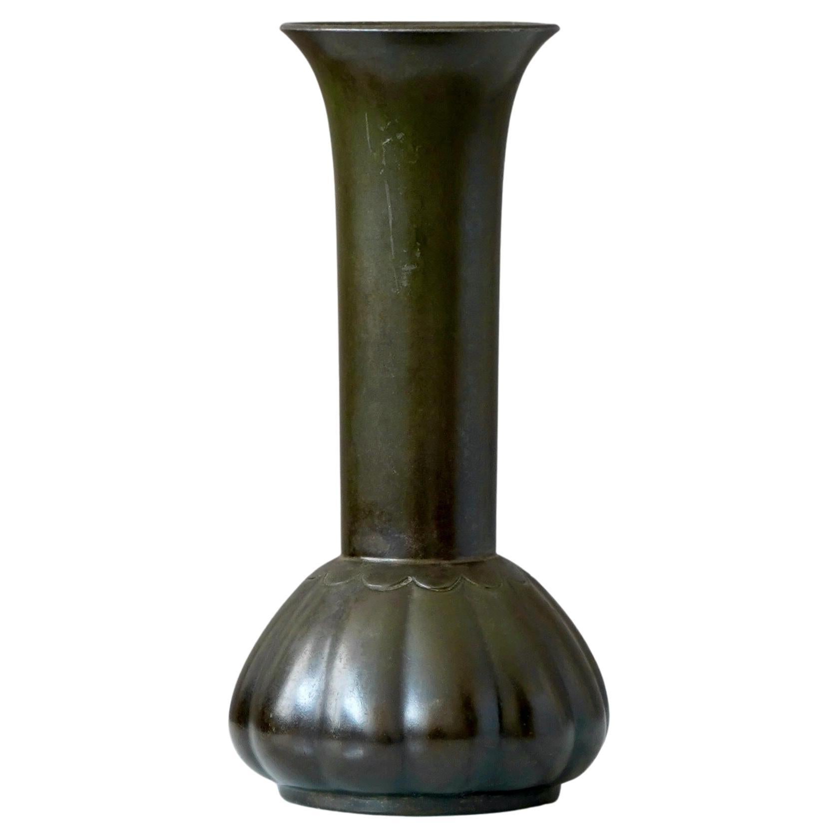 Vase Art déco de Just Andersen, Danemark, années 1930