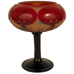 Art Deco Vase by Le Verre Francais, Charles Schneider "Coprins"