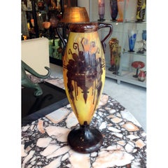 Art Deco Vase by Le Verre Francais, Charles Schneider