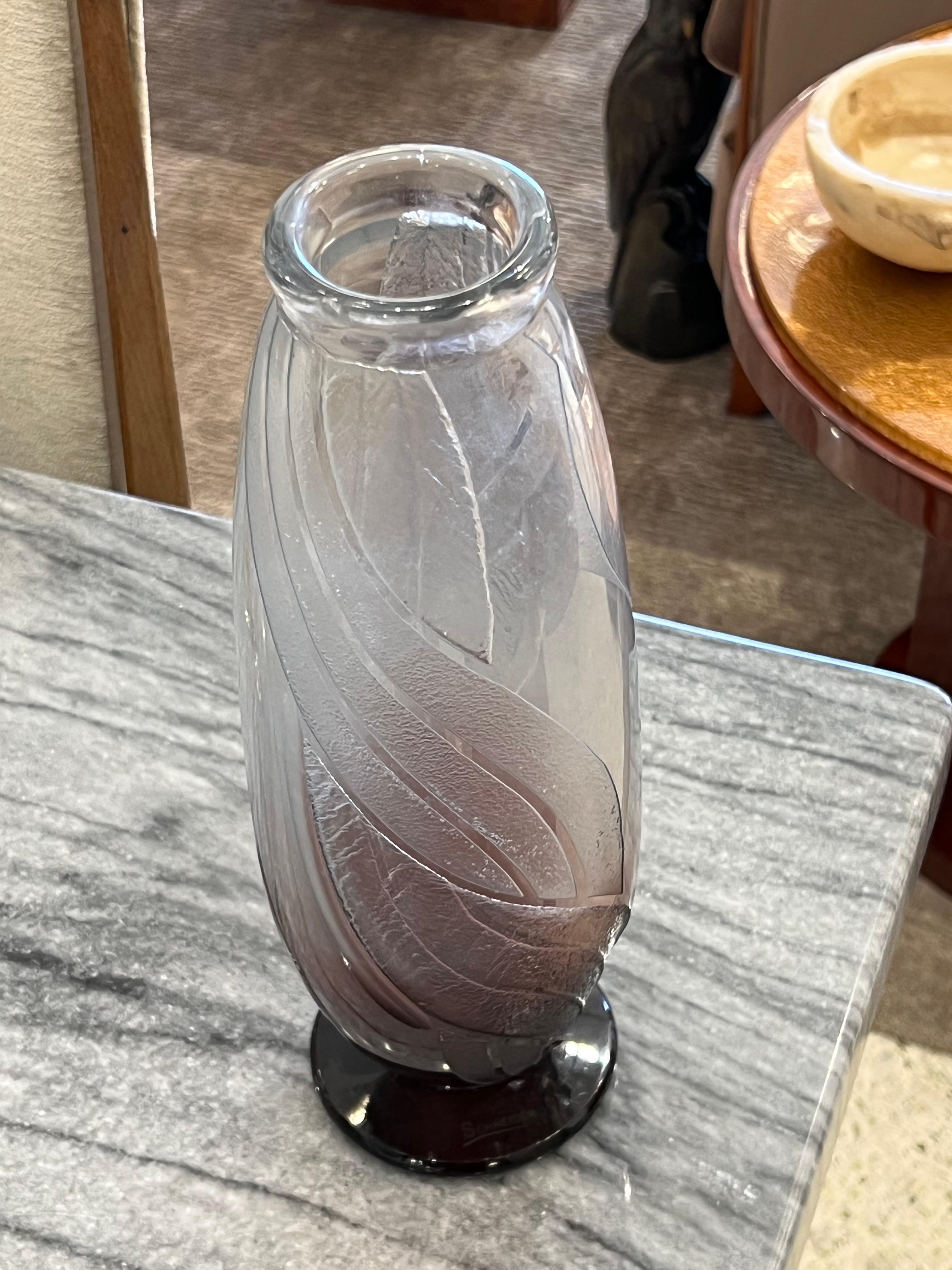 Art-Déco-Vase von Le Verre Francais (Art déco) im Angebot
