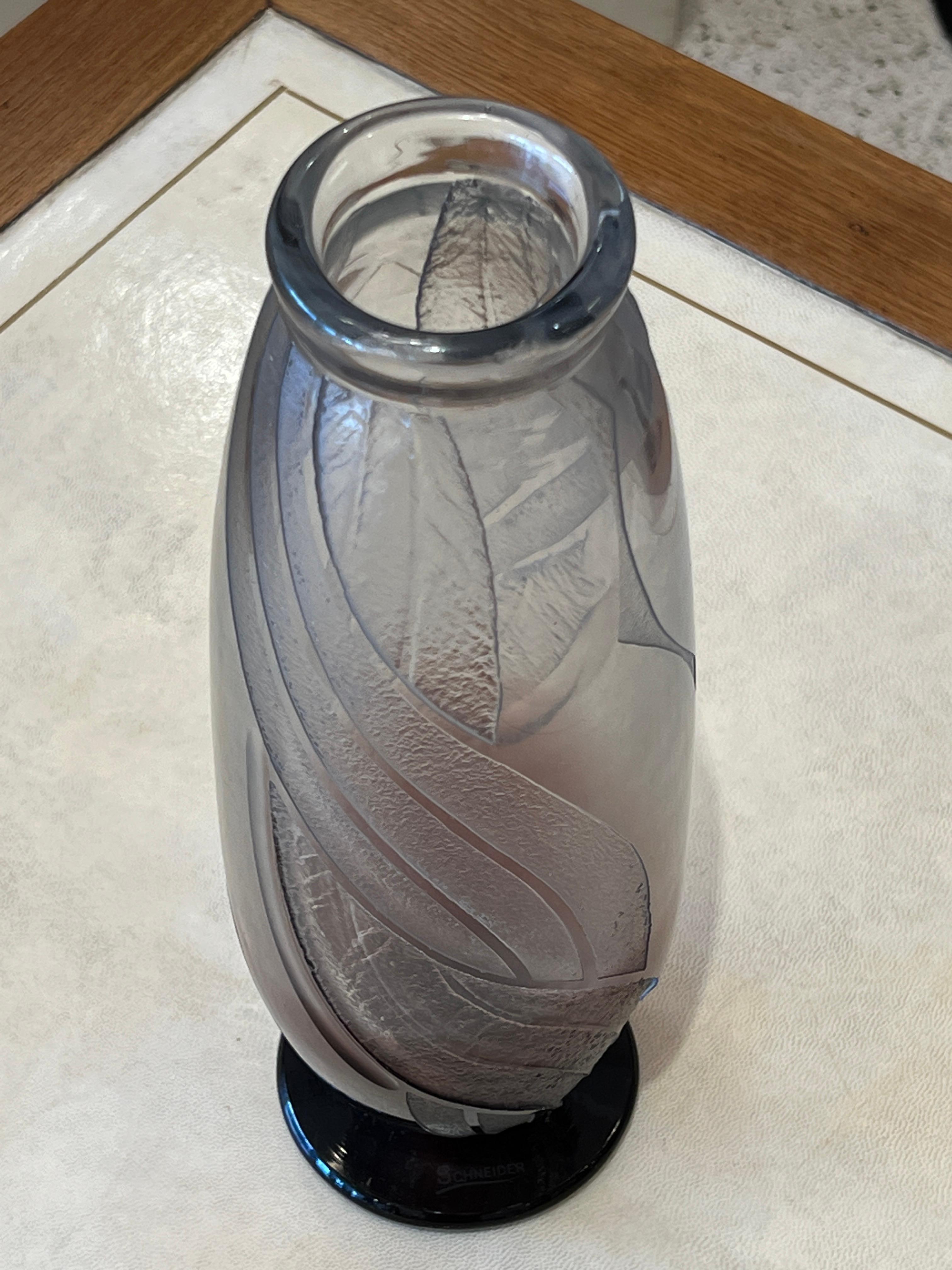 Vase Art Déco par Le Verre Français en vente 3