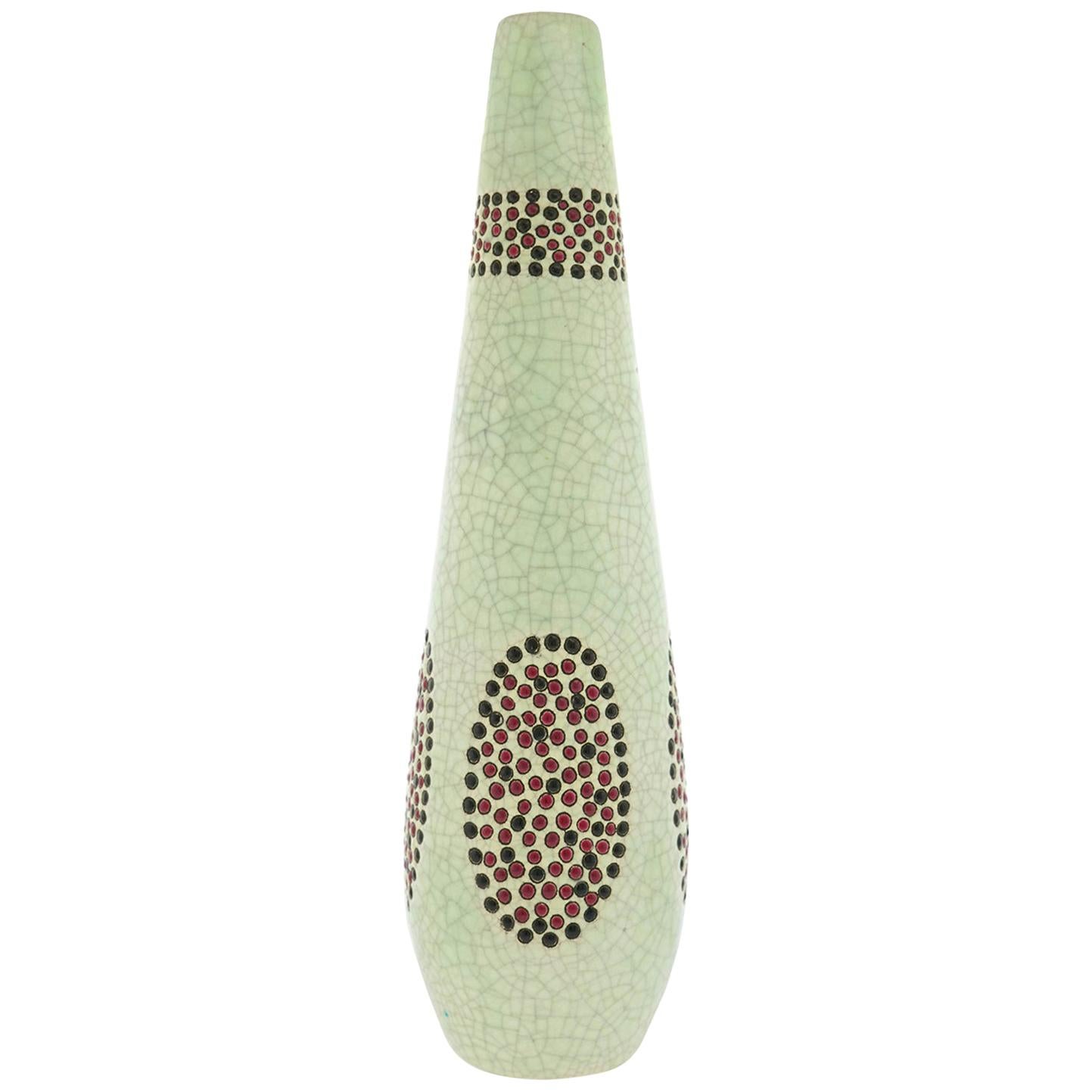 Vase im Art-déco-Stil von Longwy für Primavera, Frankreich im Angebot