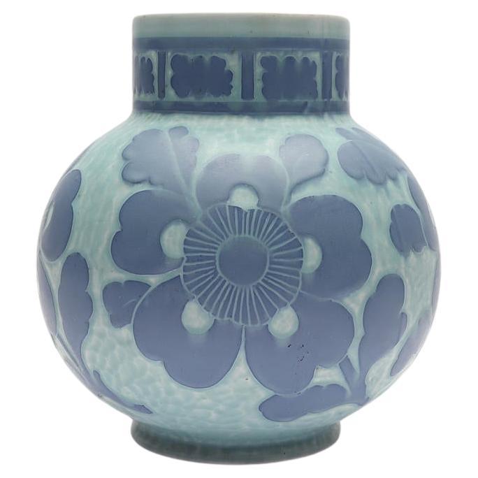 Art Deco Vase Ceramic, "Sgrafitto", by Josef Ekberg, Swedish Vintage, 1922 For Sale