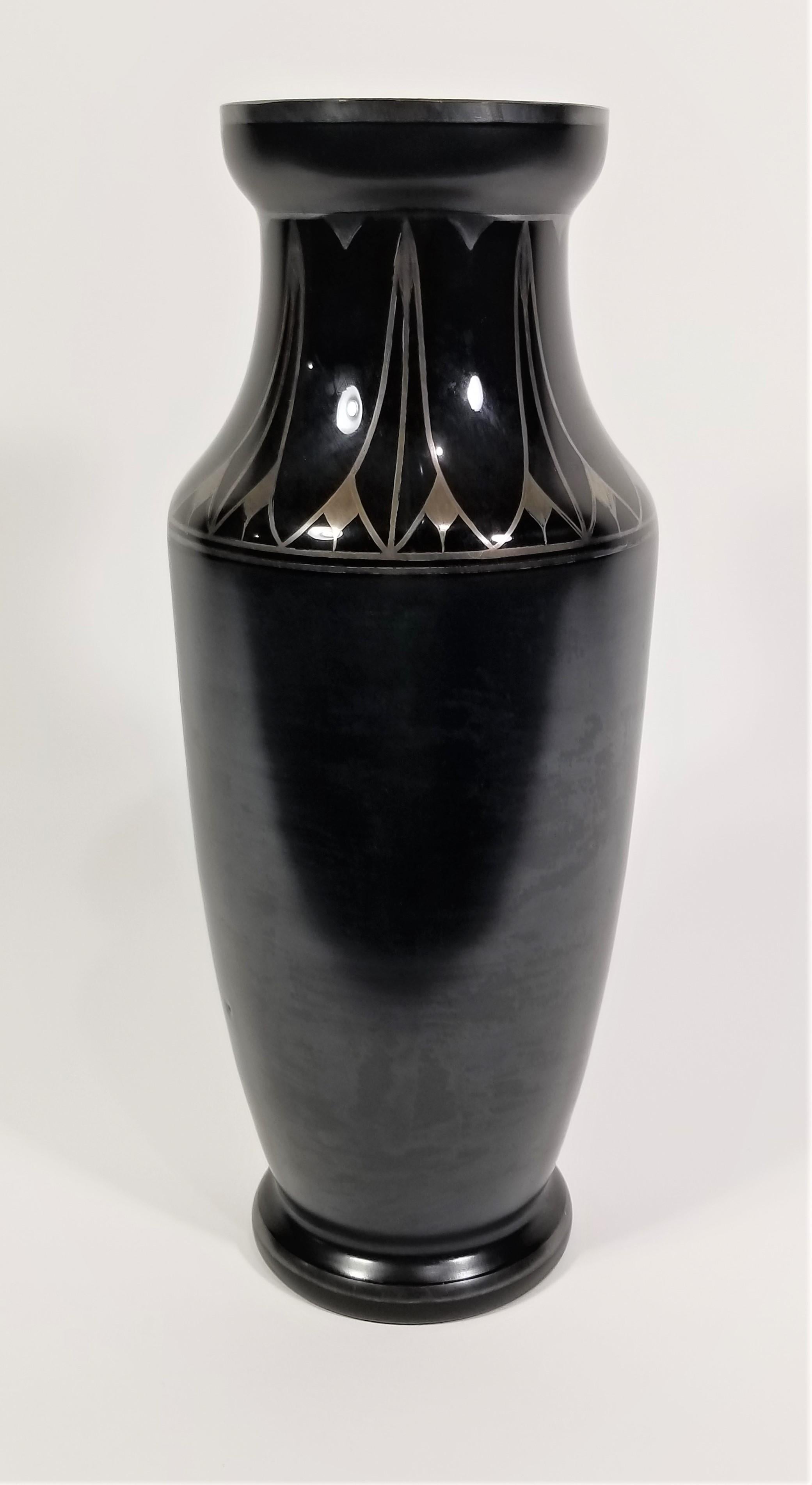 Art Deco Vase Czechoslovakia For Sale 2