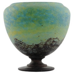 Art Deco Vase Daum Nancy Acid-Etched Glass Vase, circa 1910-1925 French Glass